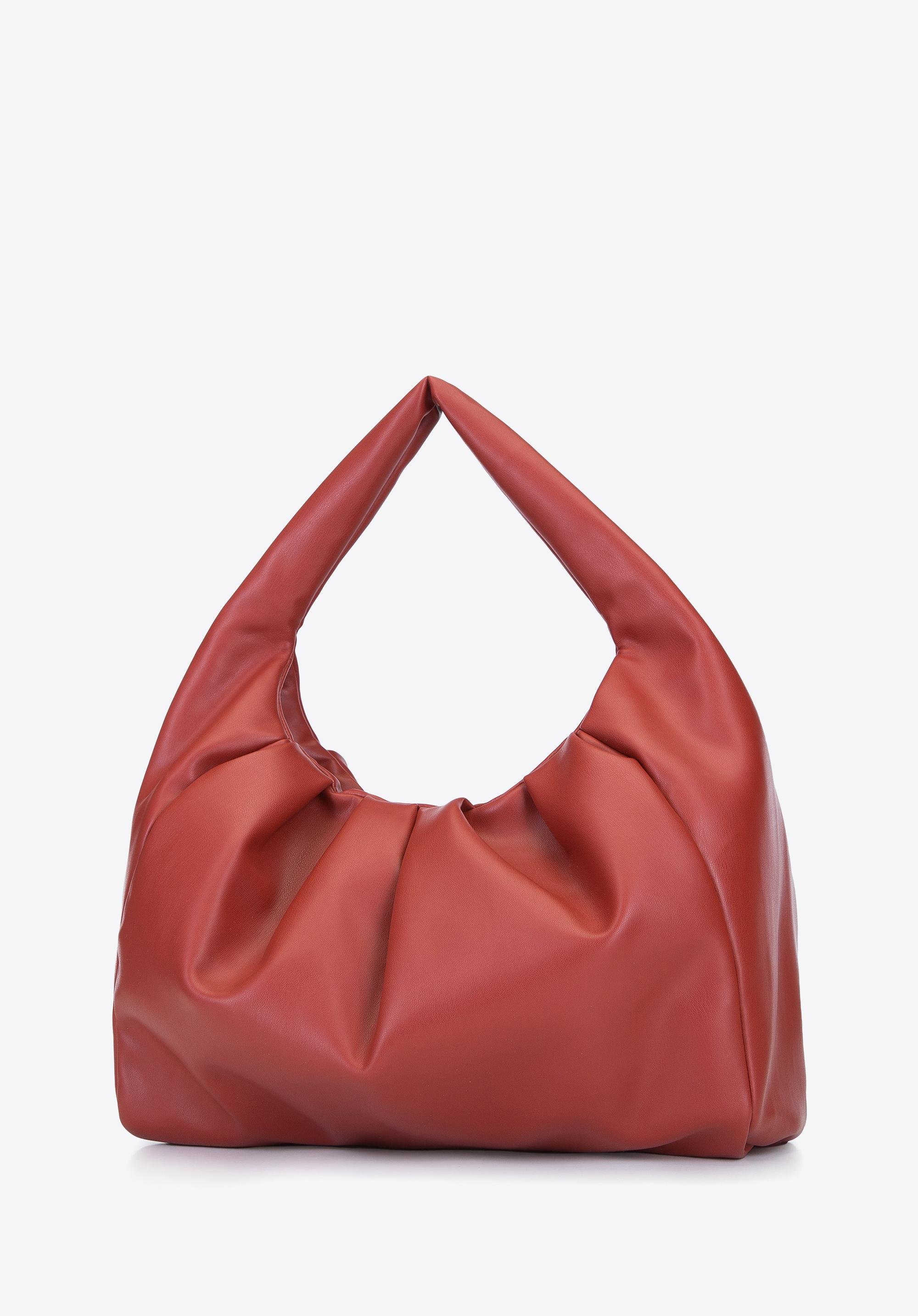 Torebka worek z marszczonej ekoskóry