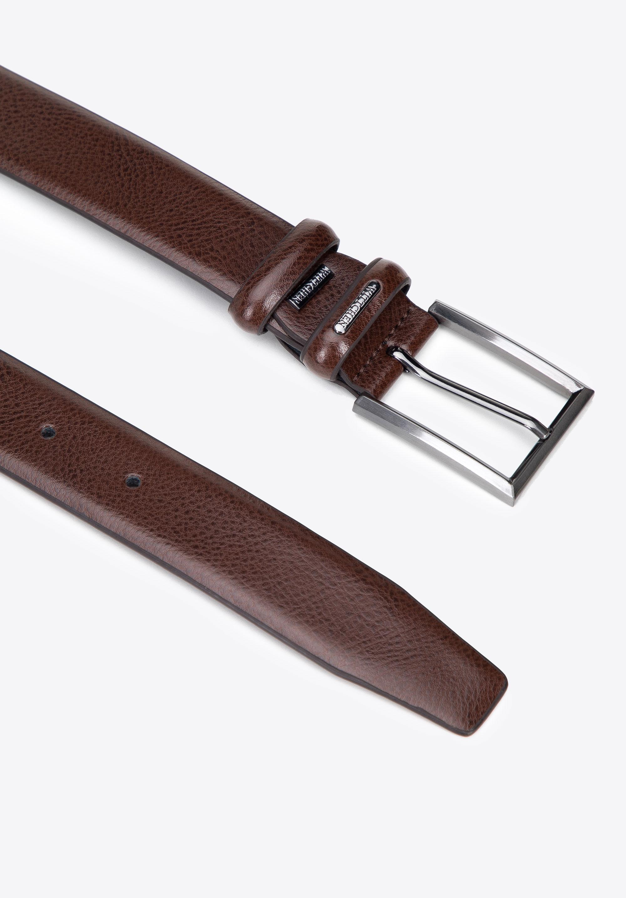 Męski pasek skórzany prosty