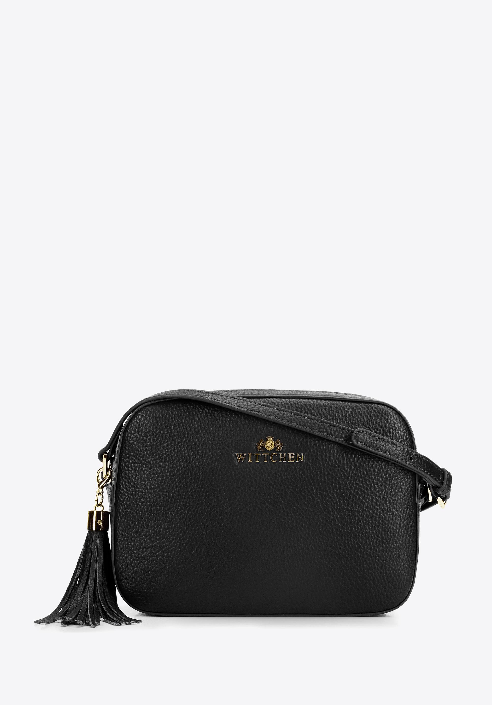 Damska listonoszka skórzana pudełkowa z chwostem