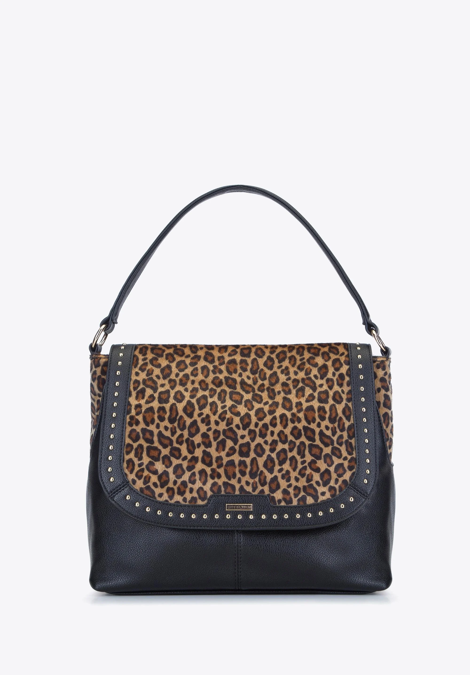 Damska listonoszka z klapą w motyw zwierzęcy