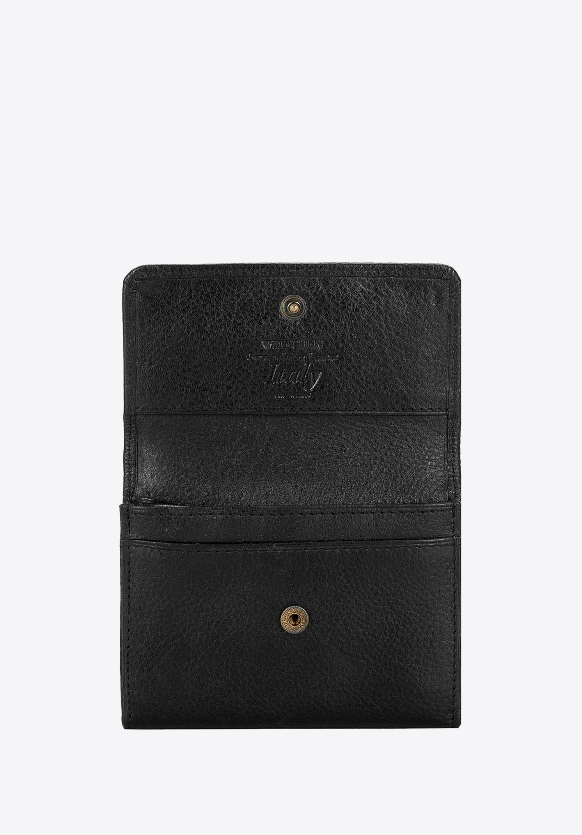 Portfel skórzany mały na zatrzask