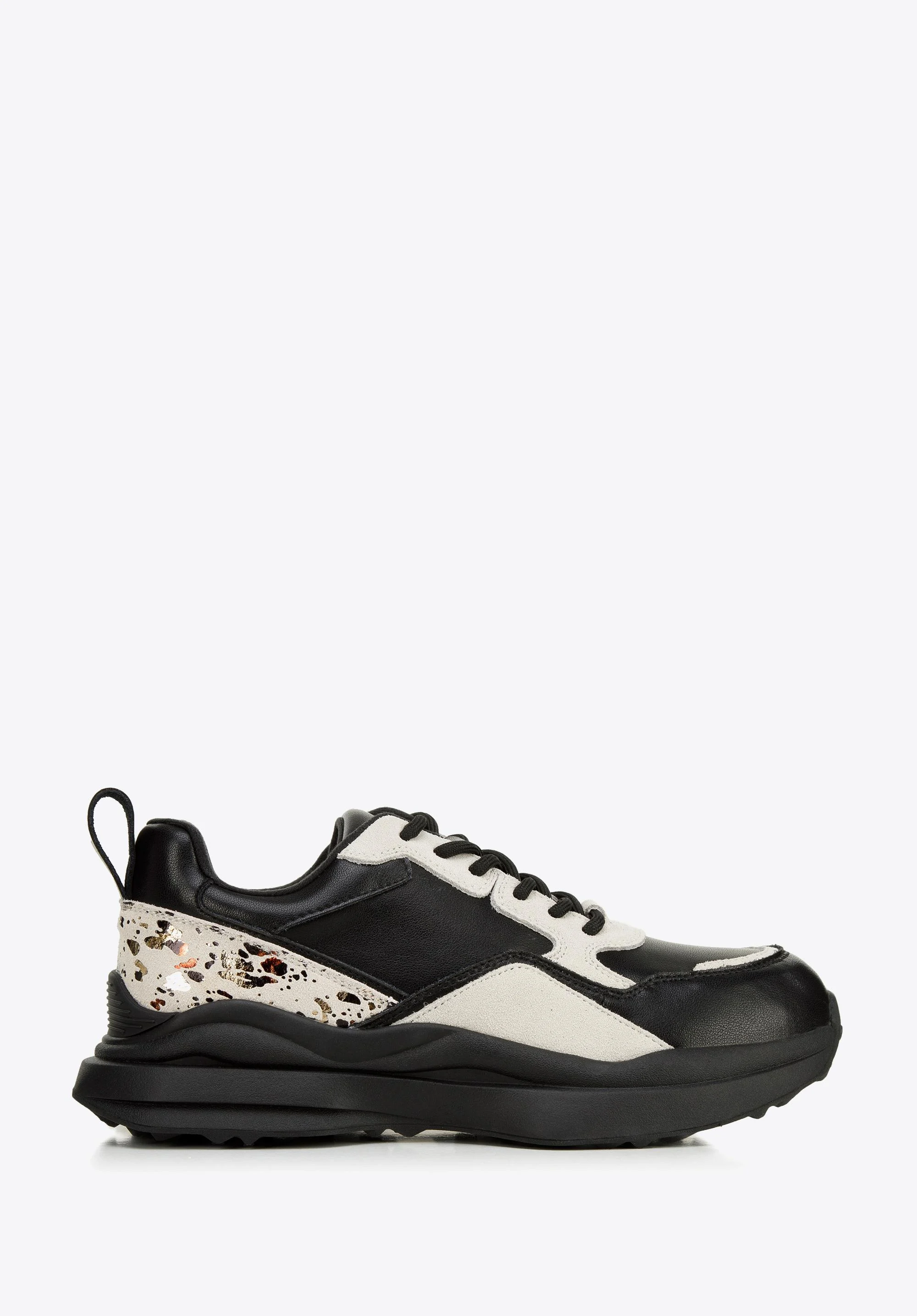 Damskie sneakersy z połyskującą wstawką