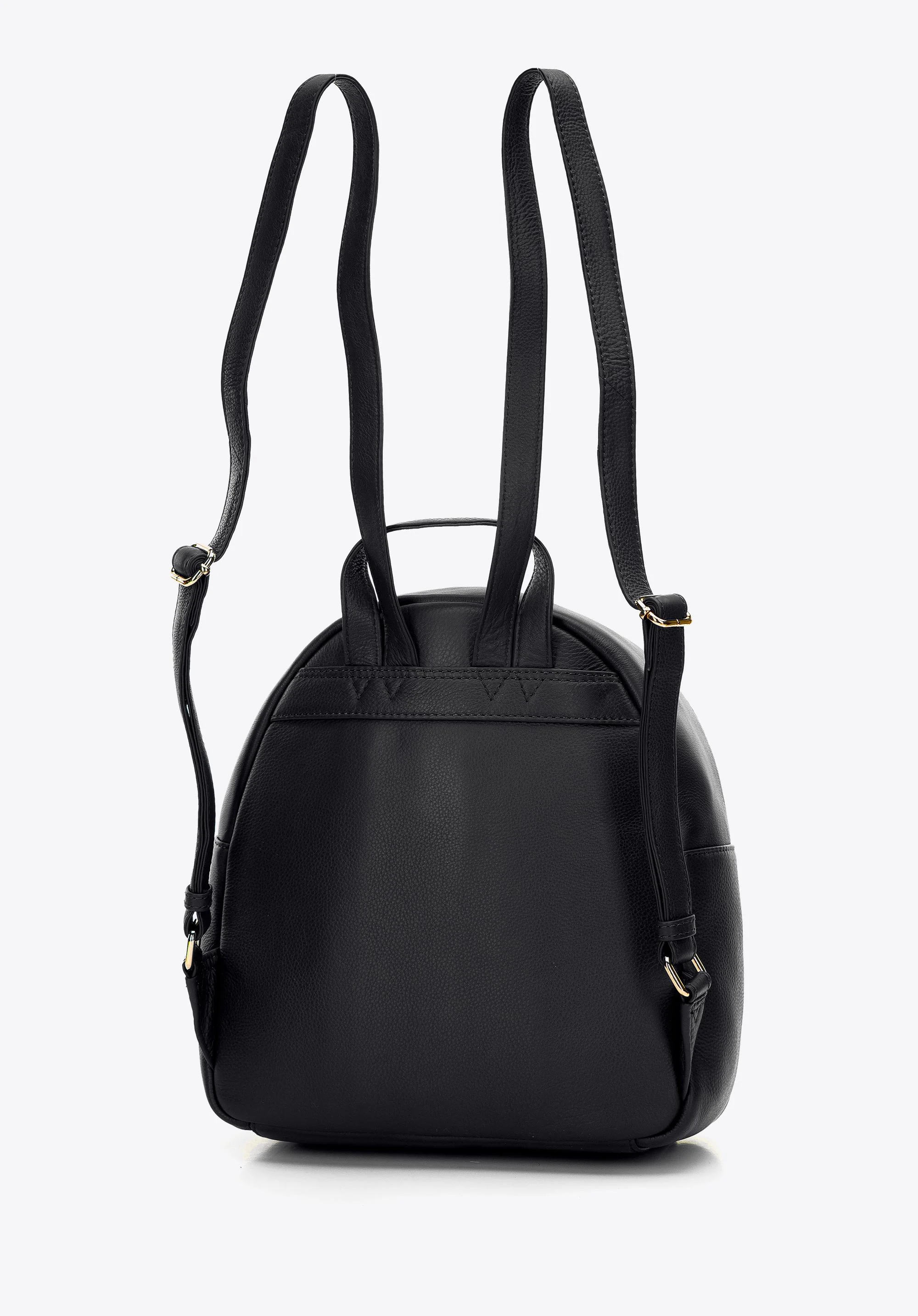 Damski plecak skórzany ukośnie pikowany