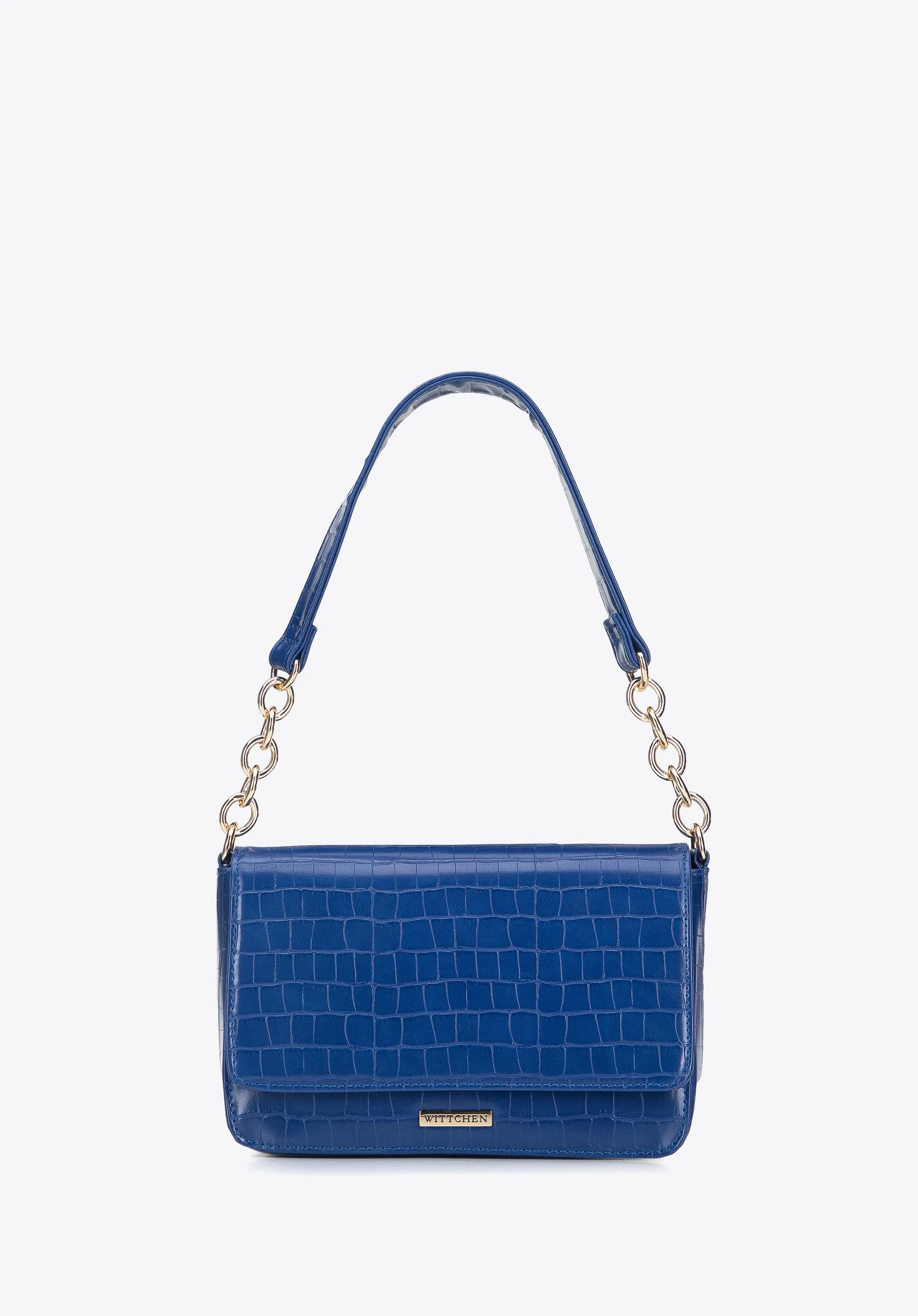 Damska torebka z ekoskóry o fakturze croco