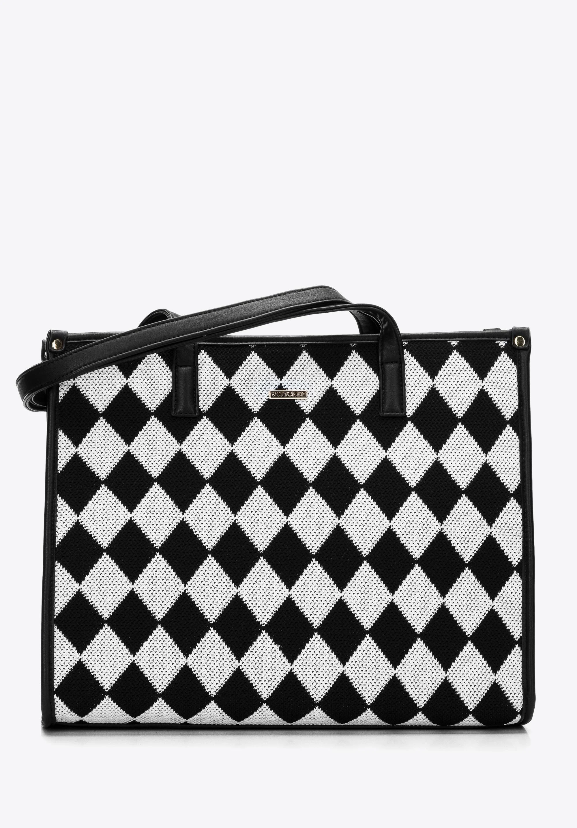 Torebka shopperka z wzorzystym frontem