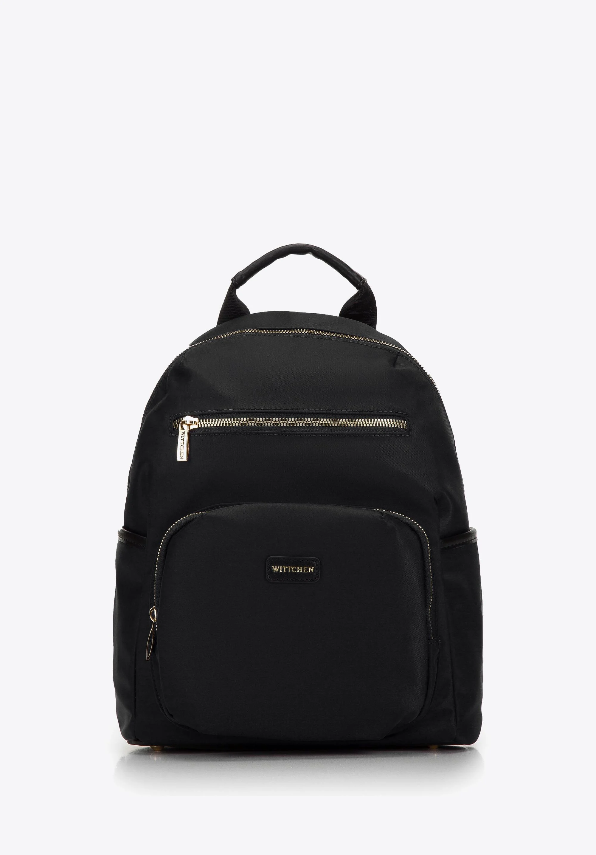 Damski plecak nylonowy z kieszeniami z przodu