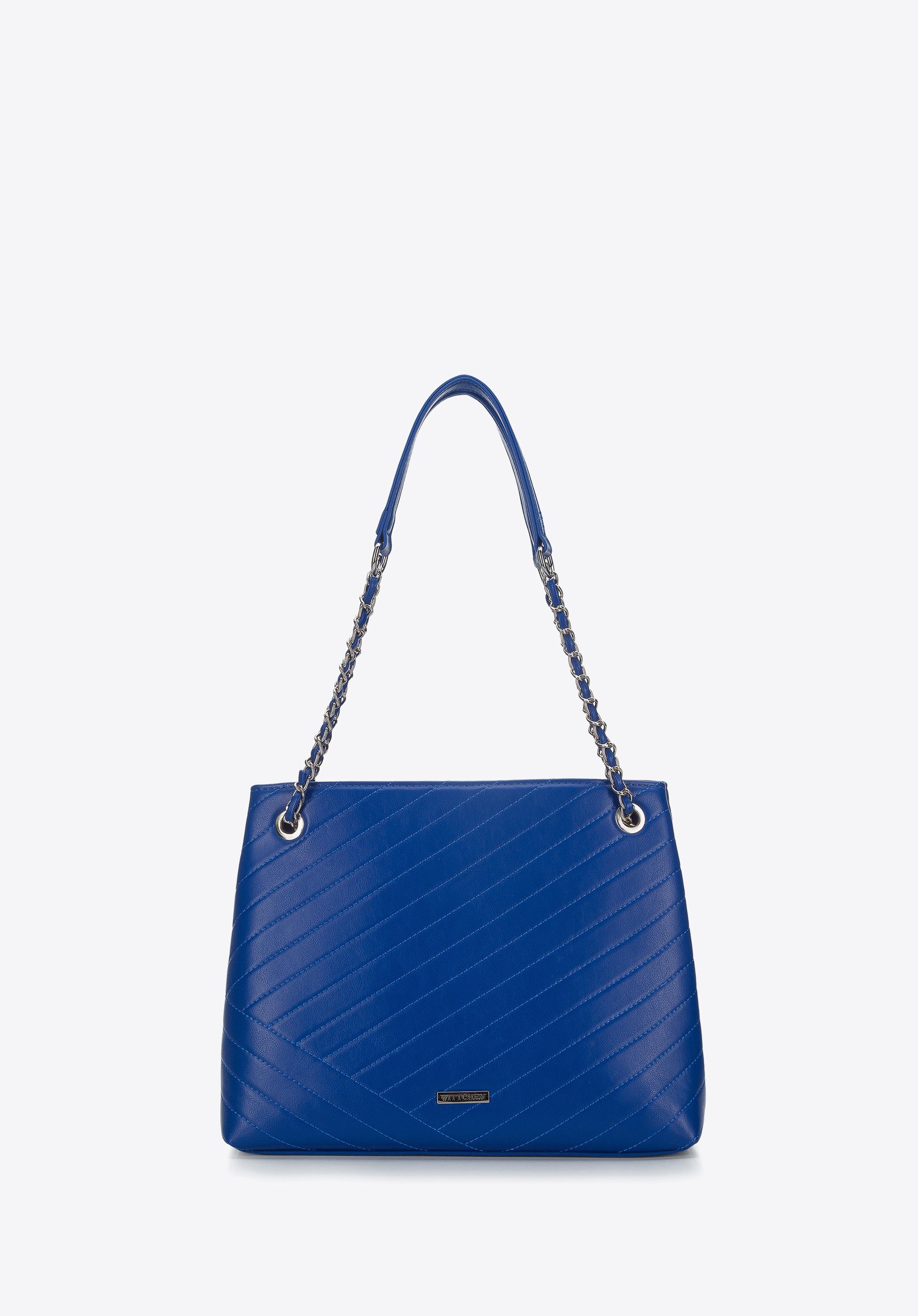 Torebka worek z przeszyciami na łańcuszku