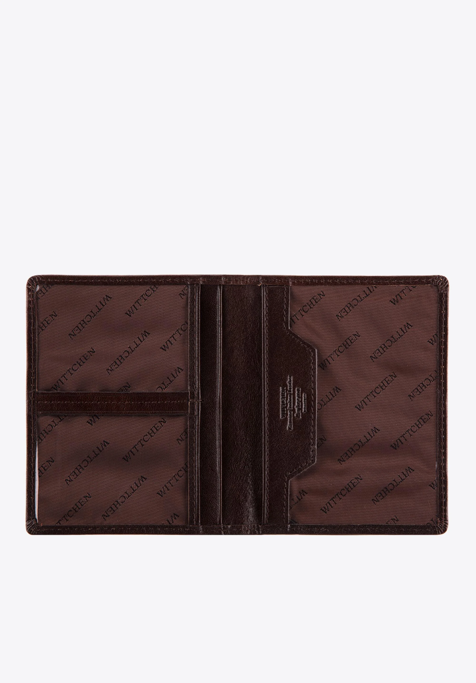 Etui na dokumenty skórzane z transparentnymi kieszeniami