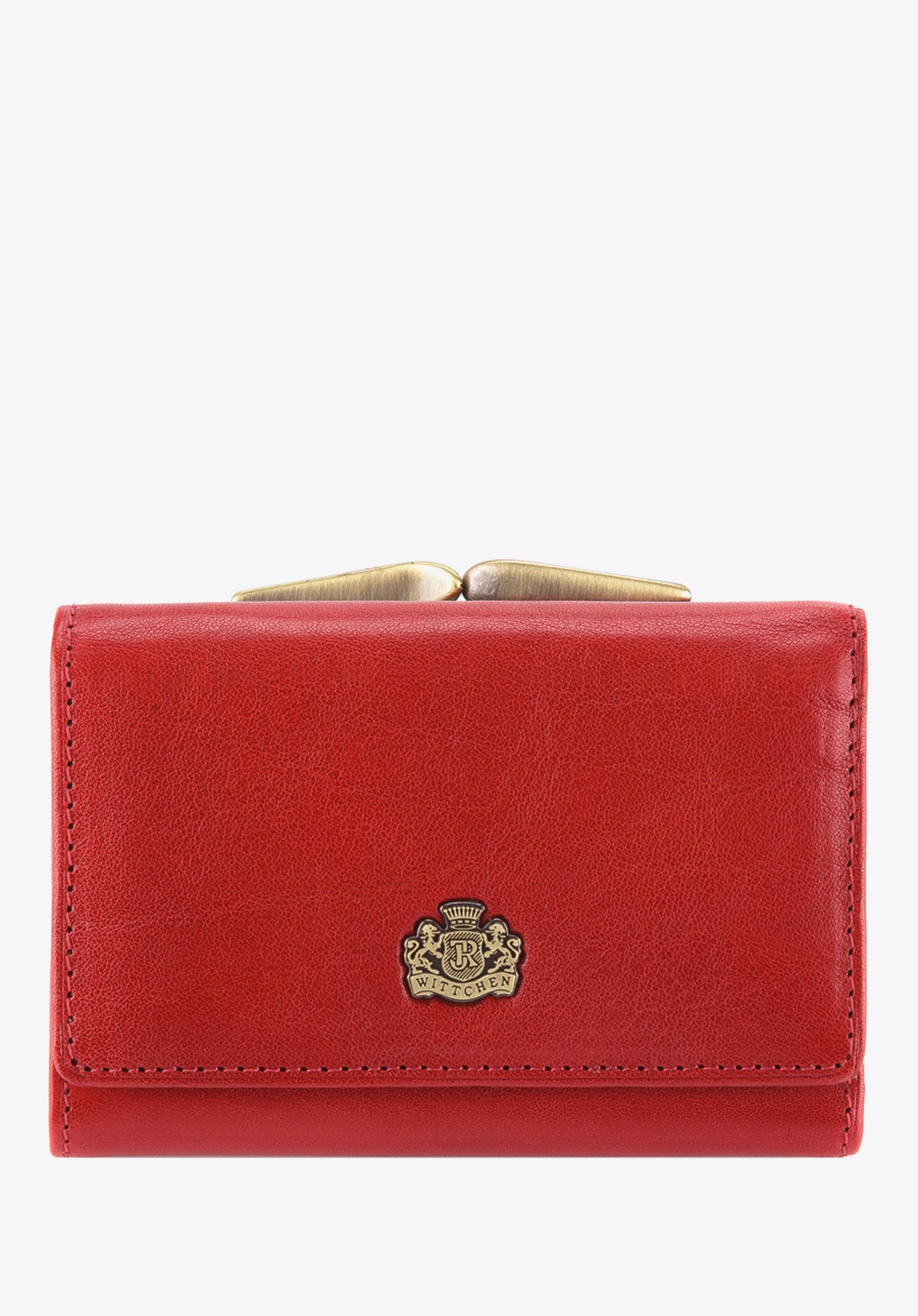 Damski portfel skórzany z herbem na bigiel