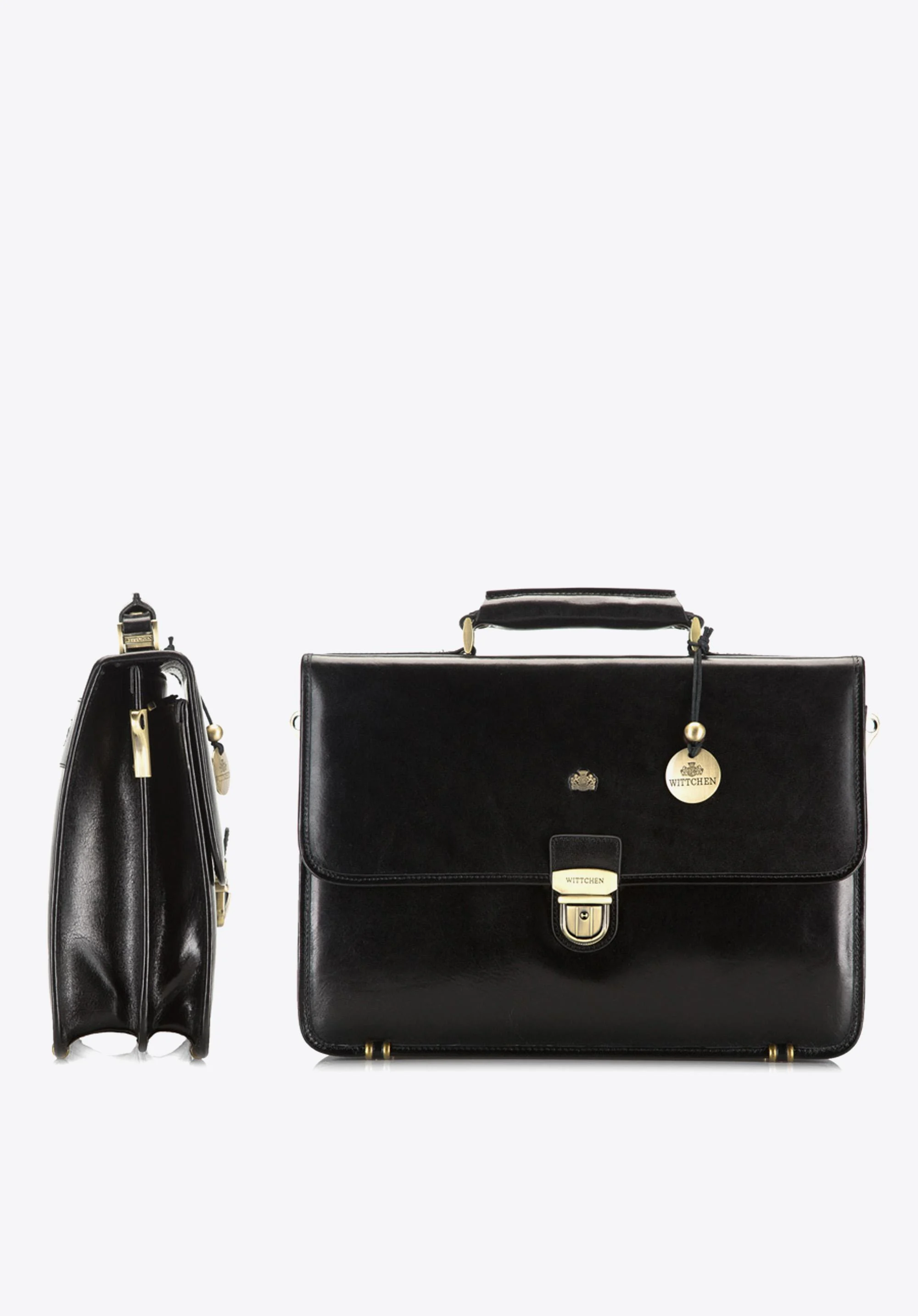 Teczka skórzana z prostą klapą