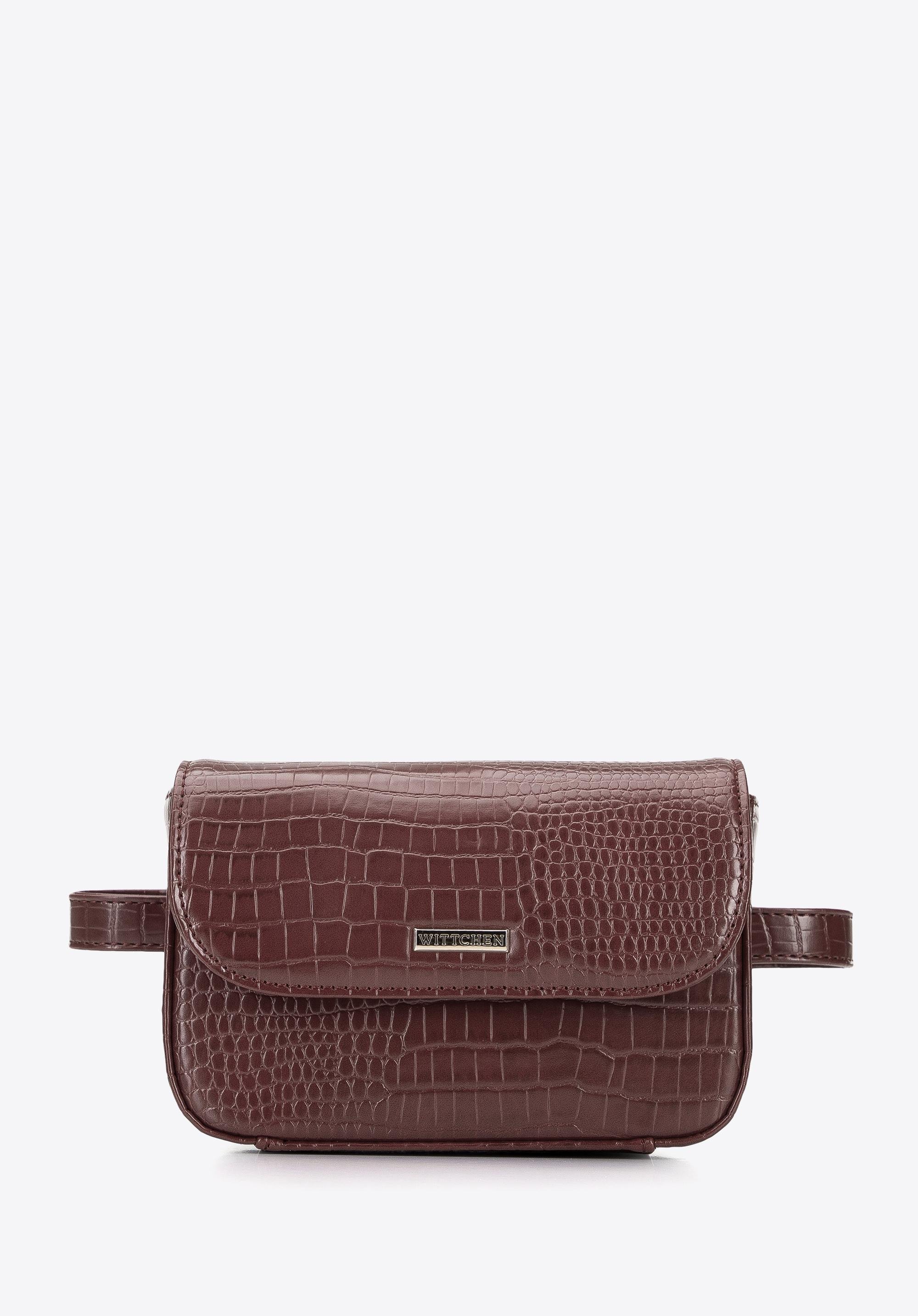 Damska torebka nerka z ekoskóry croco