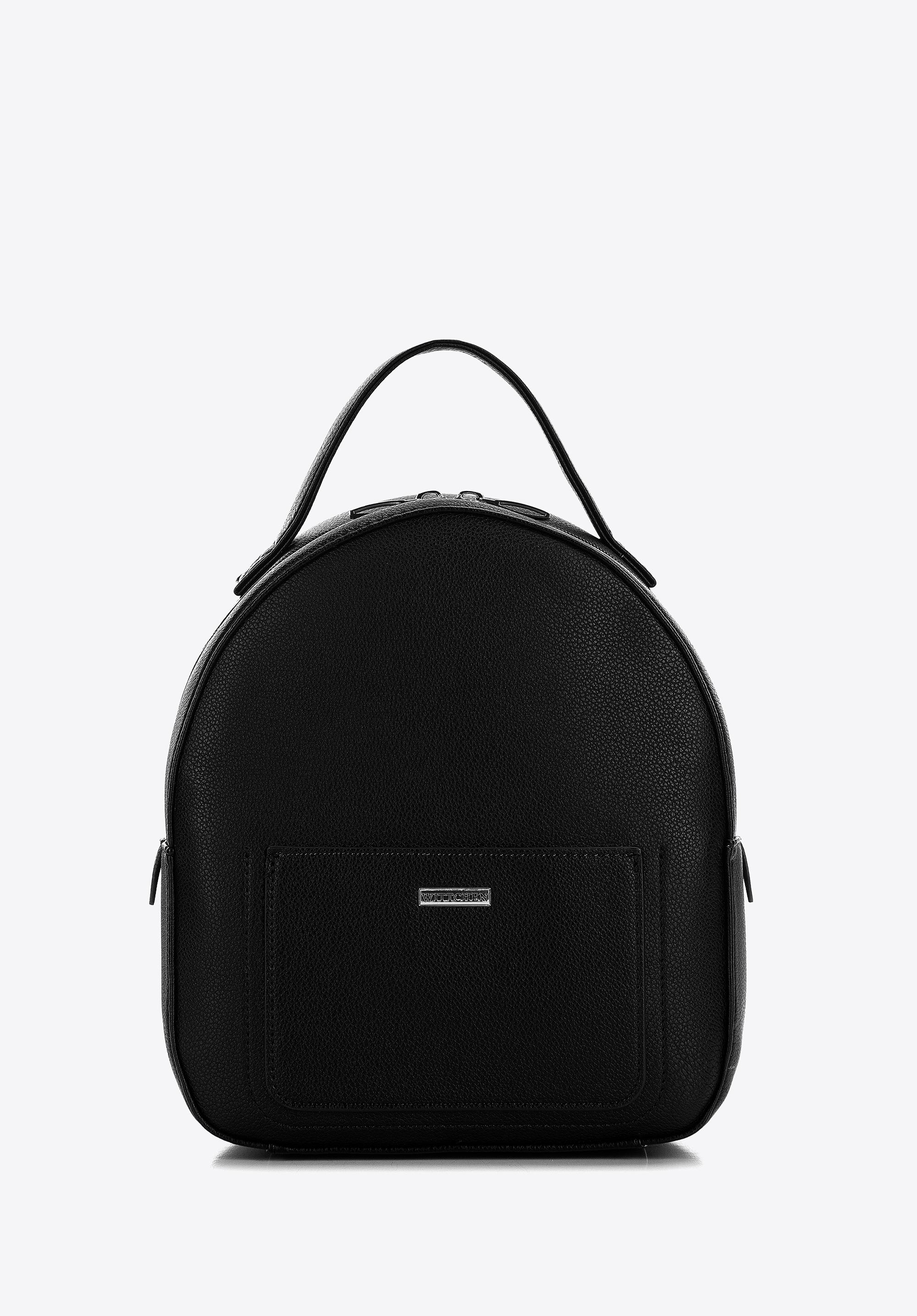 Damski plecak z ekoskóry zaokrąglony mały