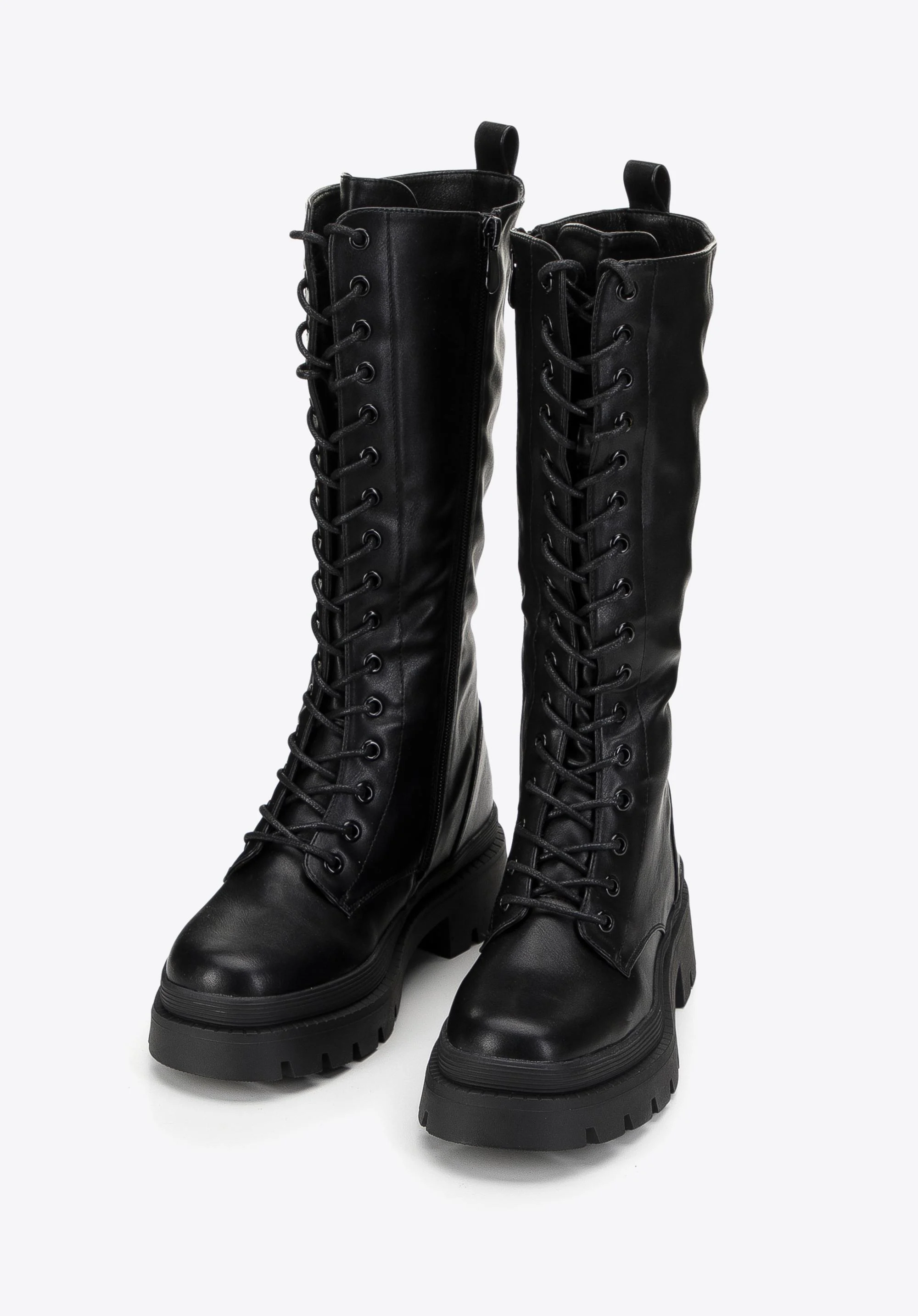 Damskie glany wysokie na platformie