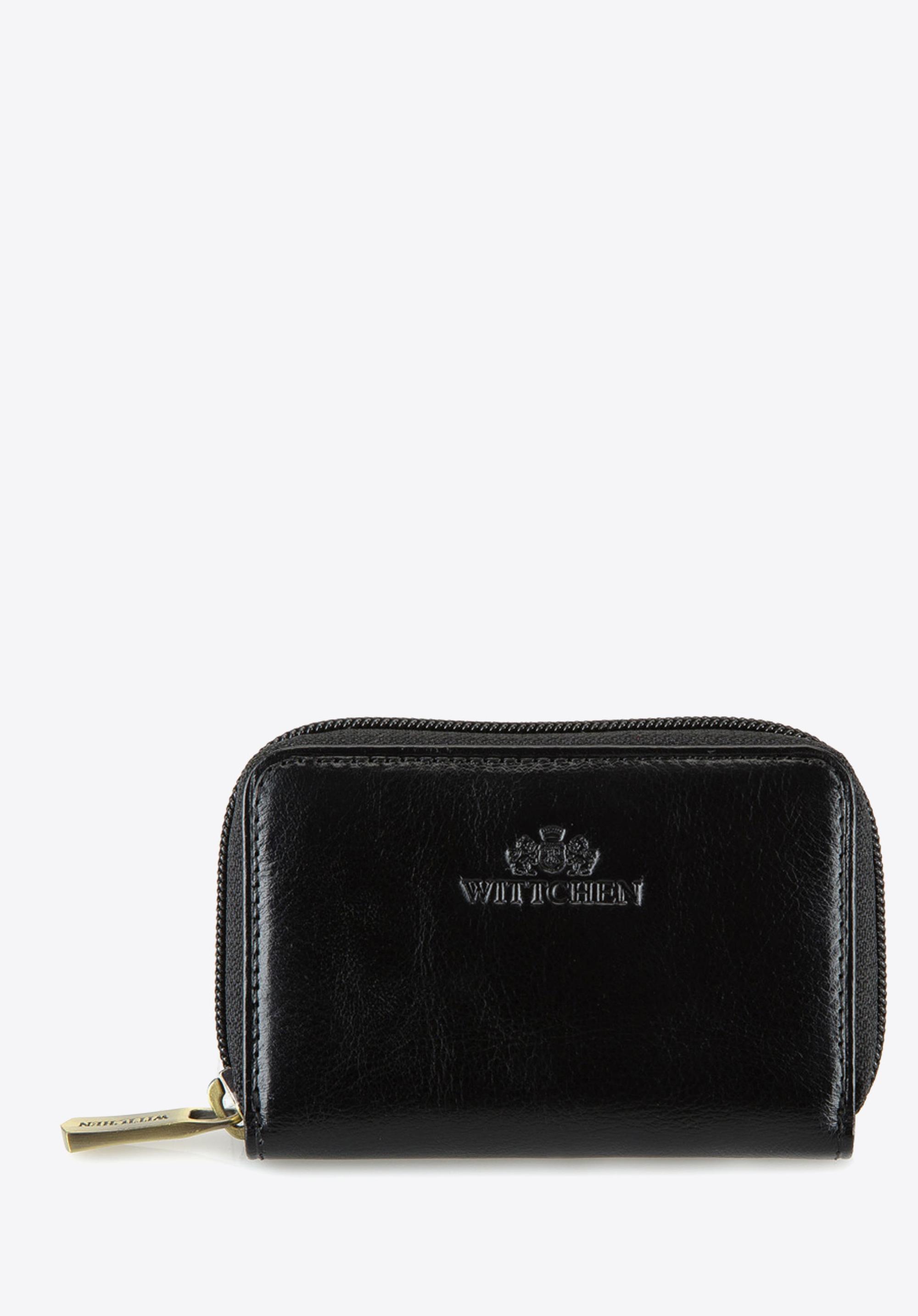 Etui na karty kredytowe skórzane na suwak