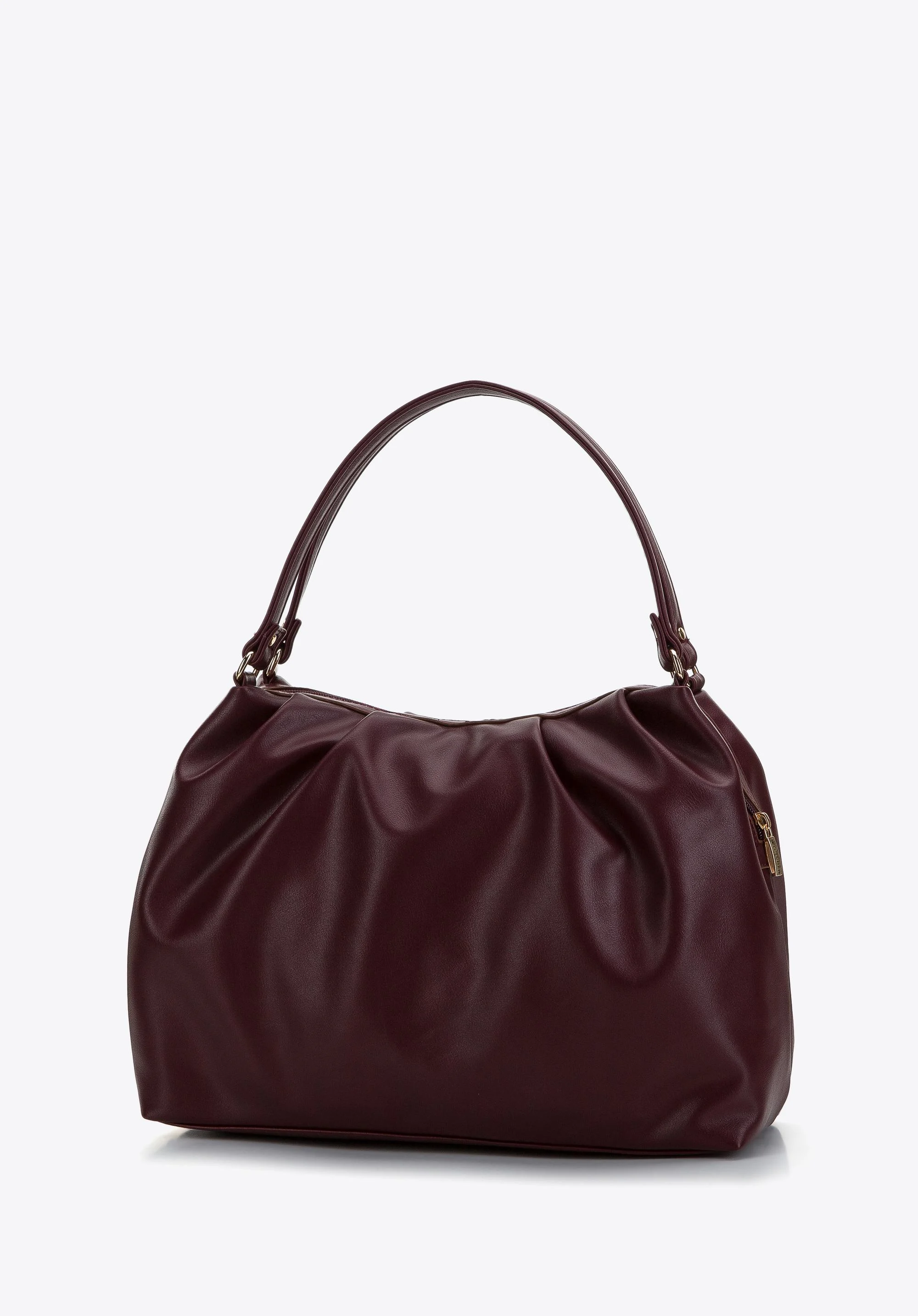 Torebka shopperka z marszczonej ekoskóry