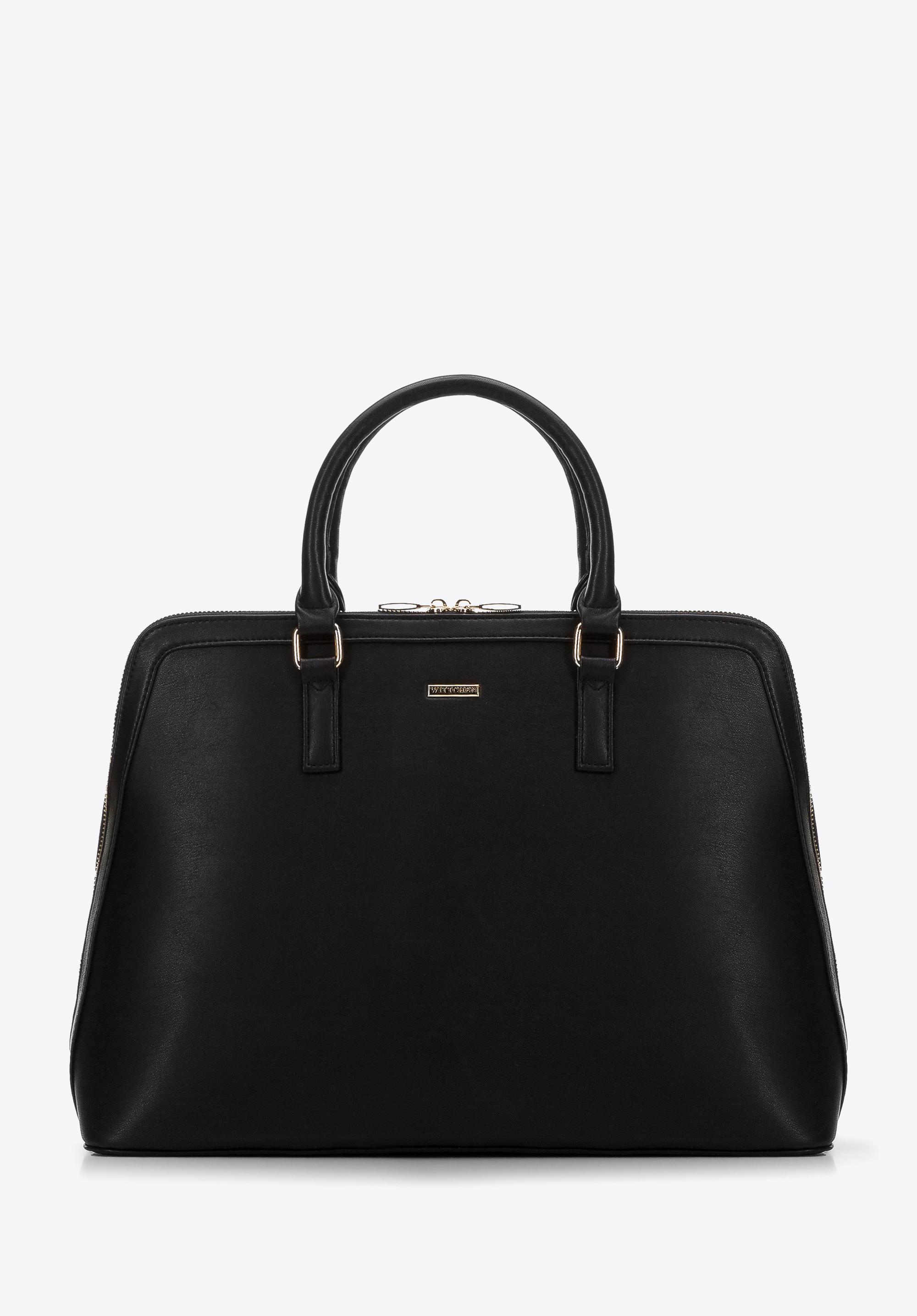 Damska torba na laptopa 13” z ekoskóry trapezowa