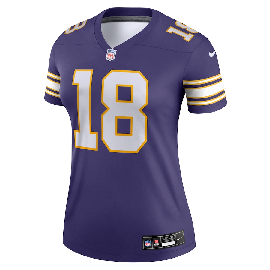 Womens Minnesota Vikings Justin Jefferson Purple Alternate Legend Jersey - New Style Jerseys