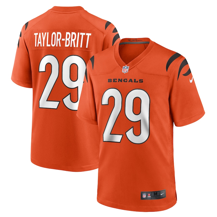 Mens Cincinnati Bengals Cam Taylor-Britt Orange Alternate Game Jersey - New Style Jerseys