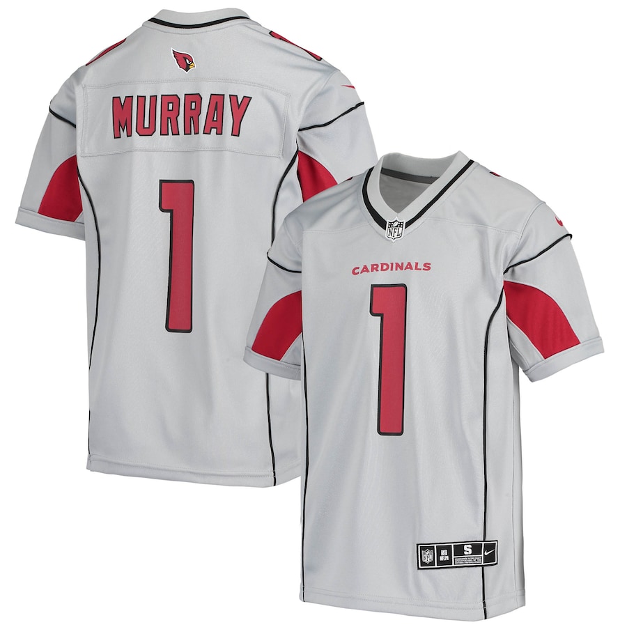 Youth Arizona Cardinals Kyler Murray Silver Inverted Team Game Jersey - New Style Jerseys