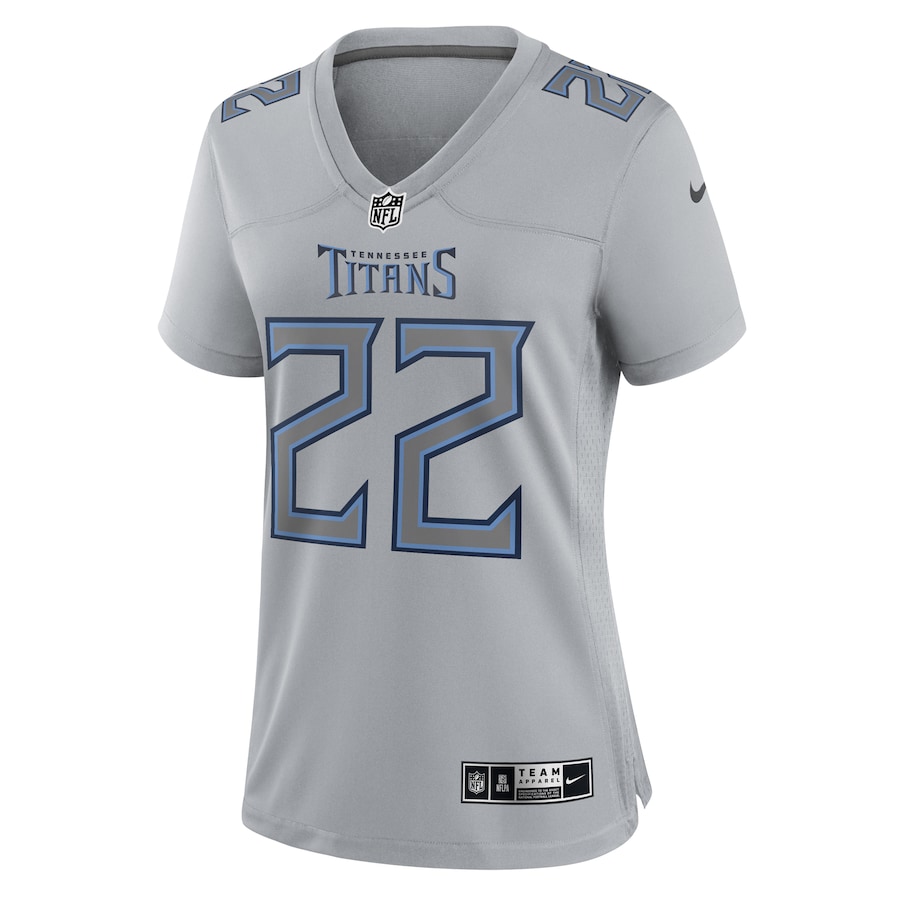 Womens Tennessee Titans Derrick Henry Gray Atmosphere Fashion Game Jersey - New Style Jerseys