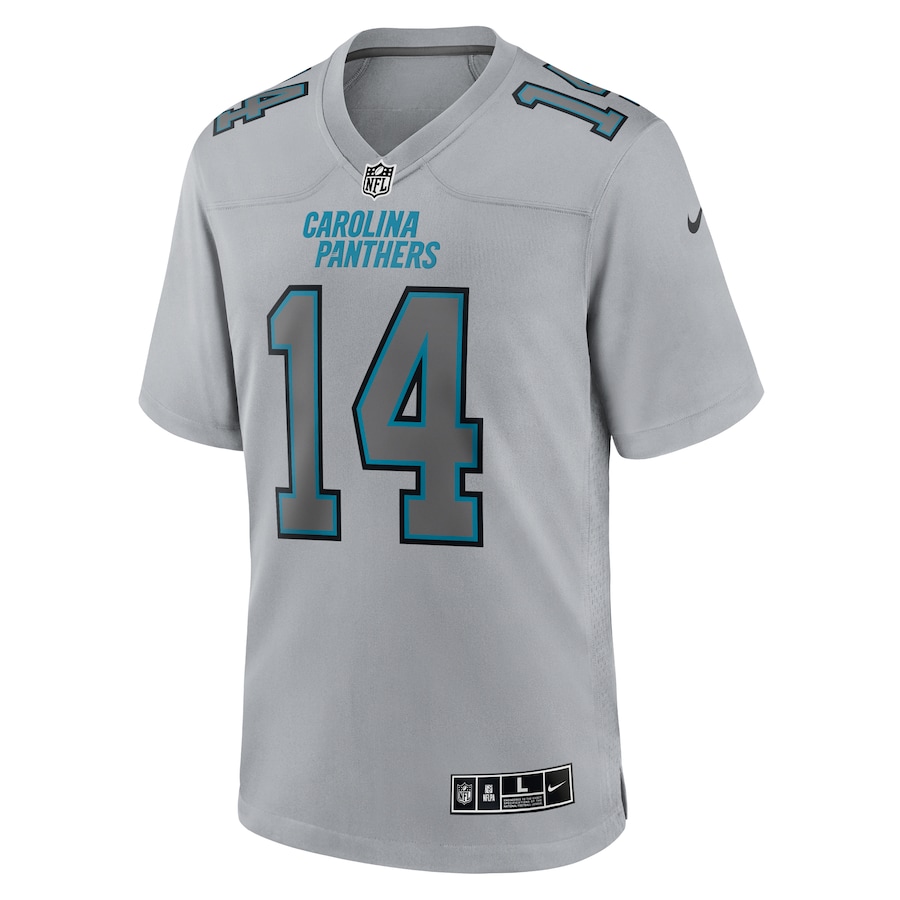Mens Carolina Panthers Sam Darnold Gray Atmosphere Fashion Game Jersey - New Style Jerseys