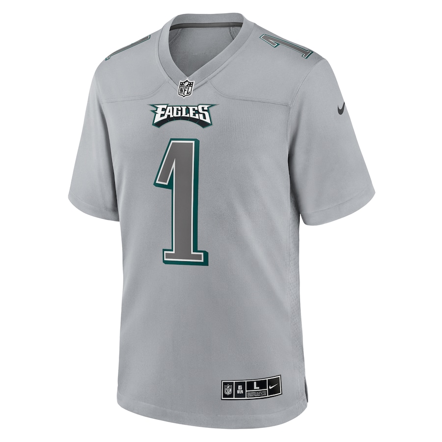 Mens Philadelphia Eagles Jalen Hurts Gray Atmosphere Fashion Game Jersey - New Style Jerseys