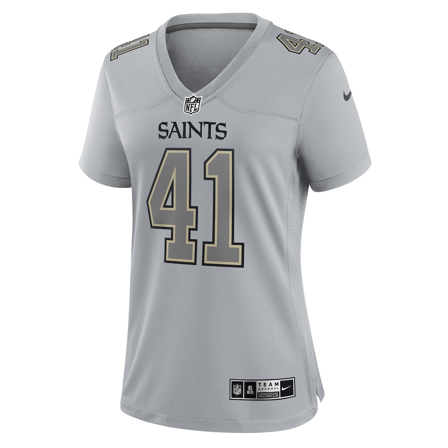 Womens New Orleans Saints Alvin Kamara Gray Atmosphere Fashion Game Jersey - New Style Jerseys