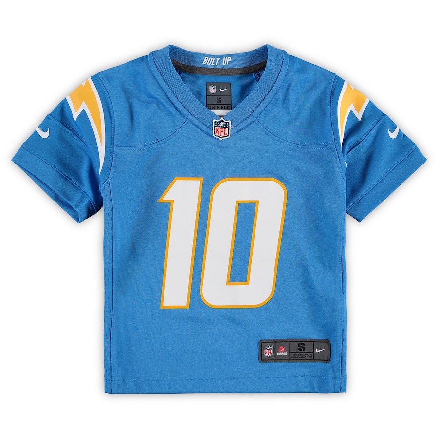 Preschool Los Angeles Chargers Justin Herbert Powder Blue Game Jersey - New Style Jerseys