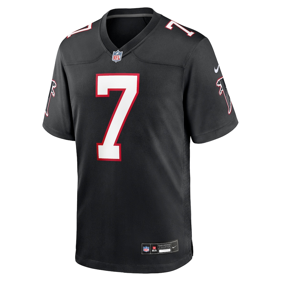 Mens Atlanta Falcons Bijan Robinson Black 2023 Draft First Round Pick Throwback Game Jersey - New Style Jerseys