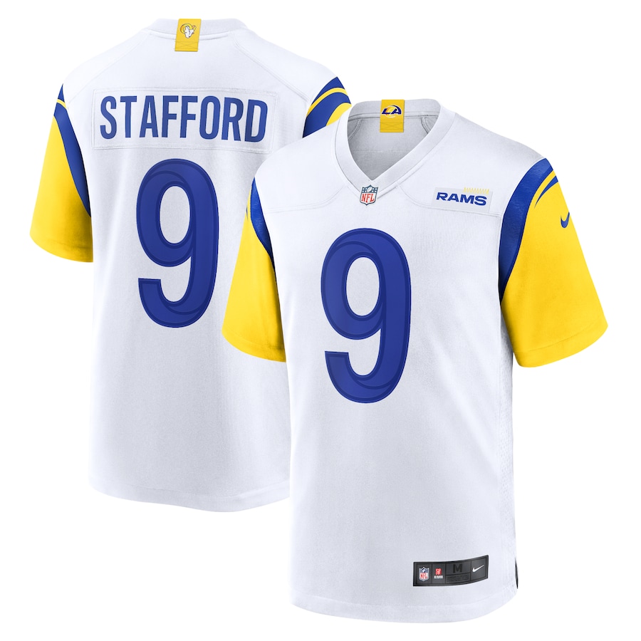 Mens Los Angeles Rams Matthew Stafford White Alternate Player Game Jersey - New Style Jerseys