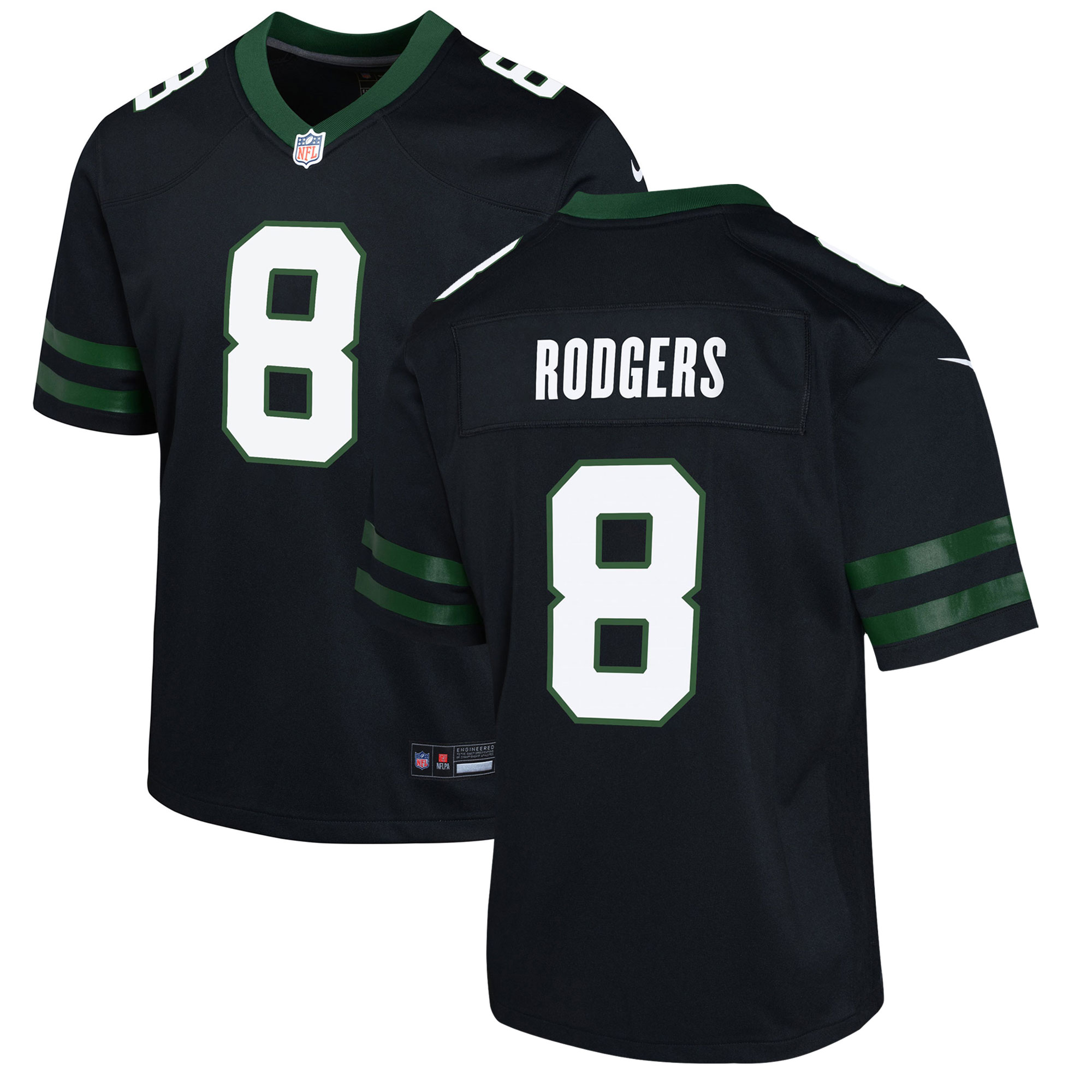 Aaron Rodgers New York Jets Youth Alternate Game Jersey - Legacy Black - New Style Jerseys