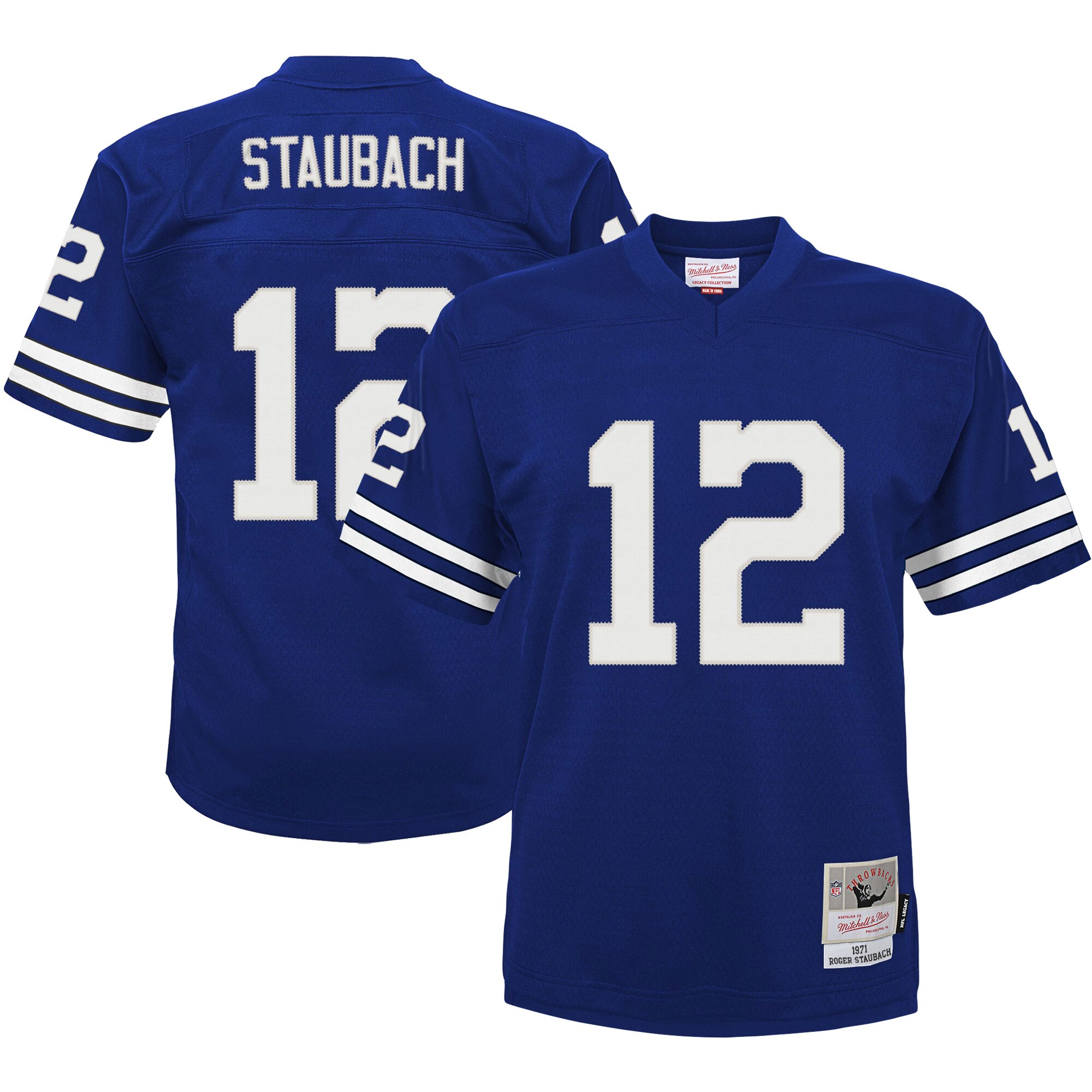 Roger Staubach Dallas Cowboys Mitchell & Ness Preschool 1971 Retired Player Legacy Jersey - Navy - New Style Jerseys
