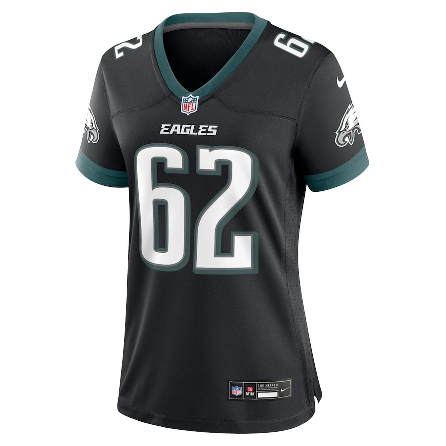 Jason Kelce 62 Philadelphia Eagles Alternate Game Women Jersey - Black - New Style Jerseys