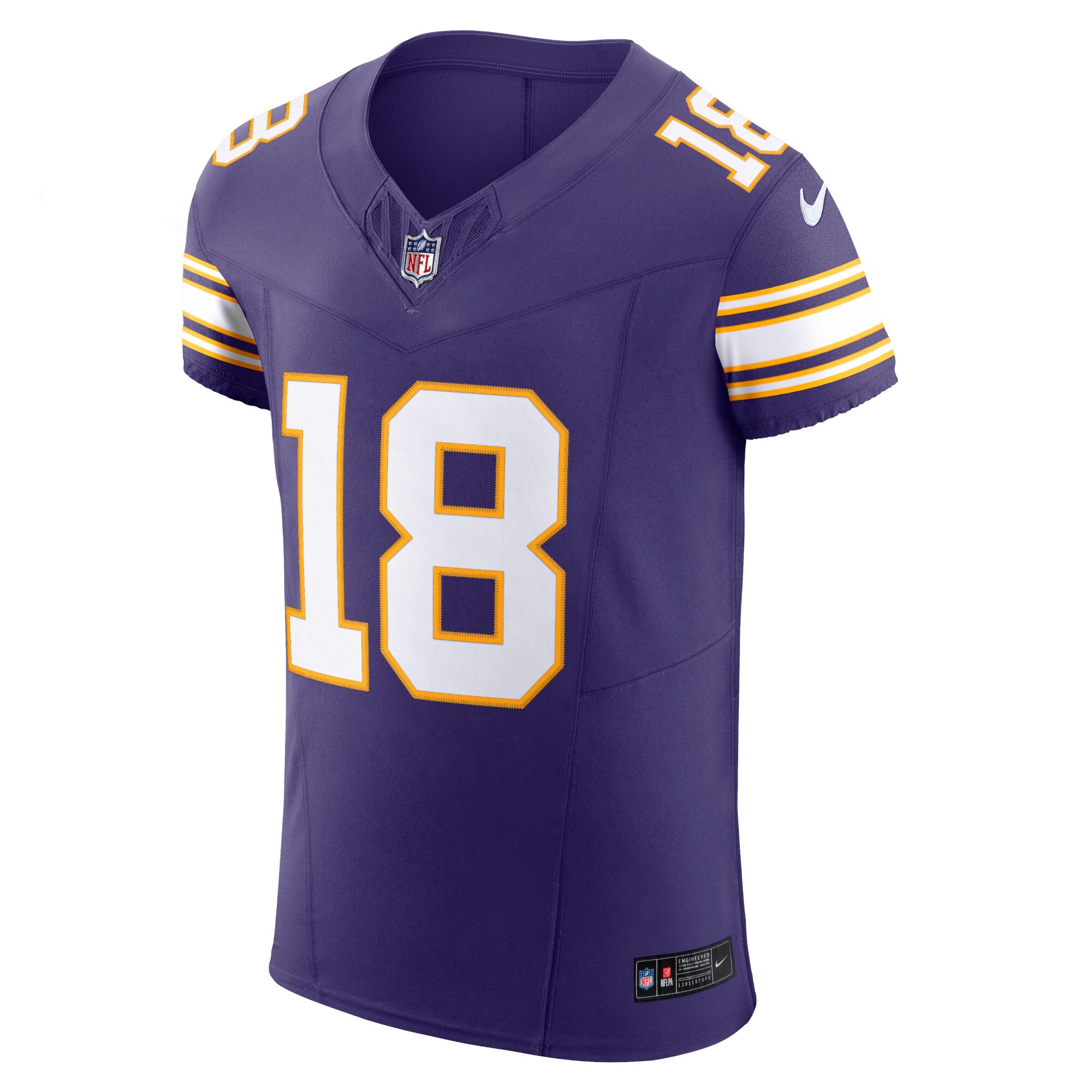 Justin Jefferson Minnesota Vikings Alternate Vapor F.U.S.E. Elite Jersey - Purple - New Style Jerseys