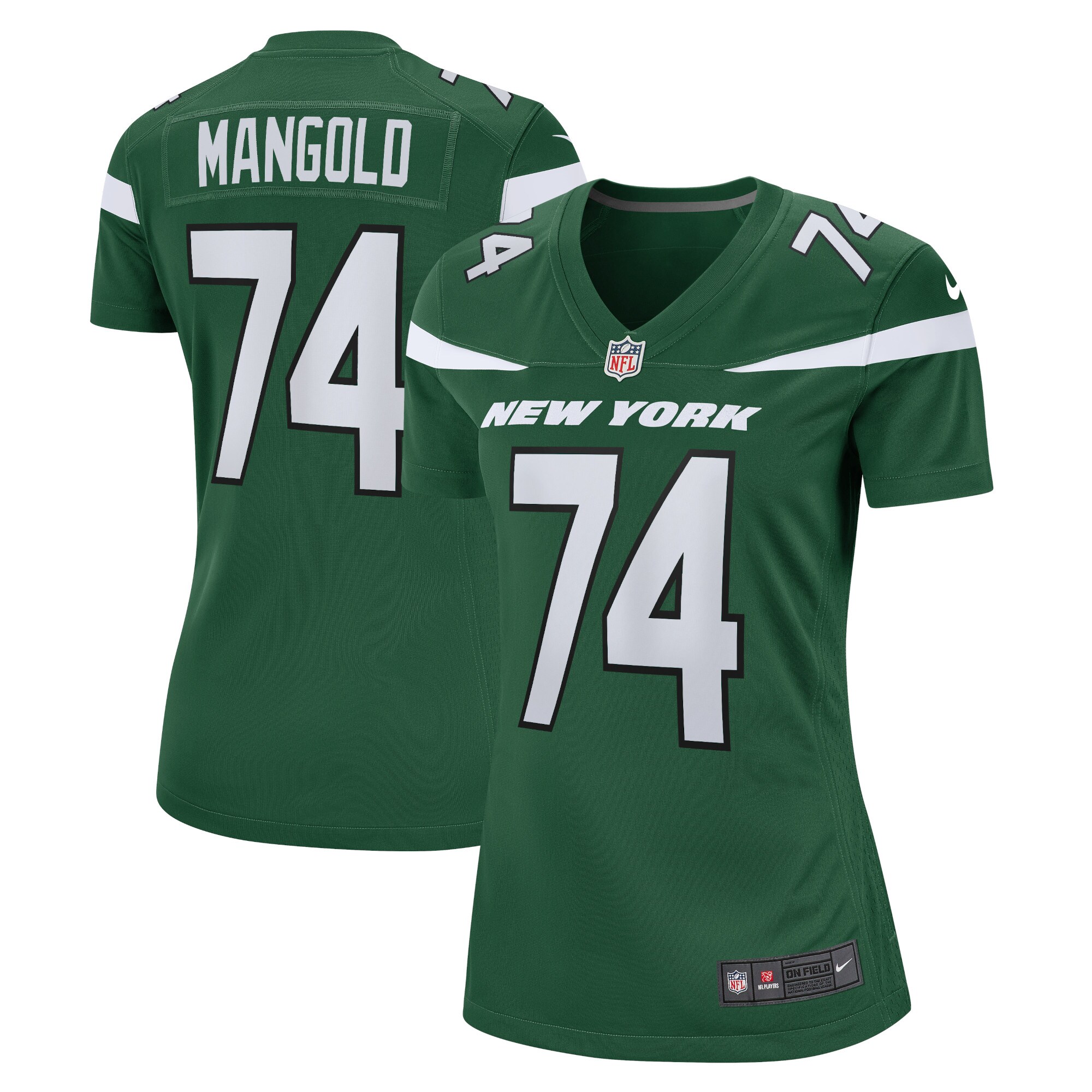 Nick Mangold New York Jets Women's Retired Player Jersey - Gotham Green - New Style Jerseys
