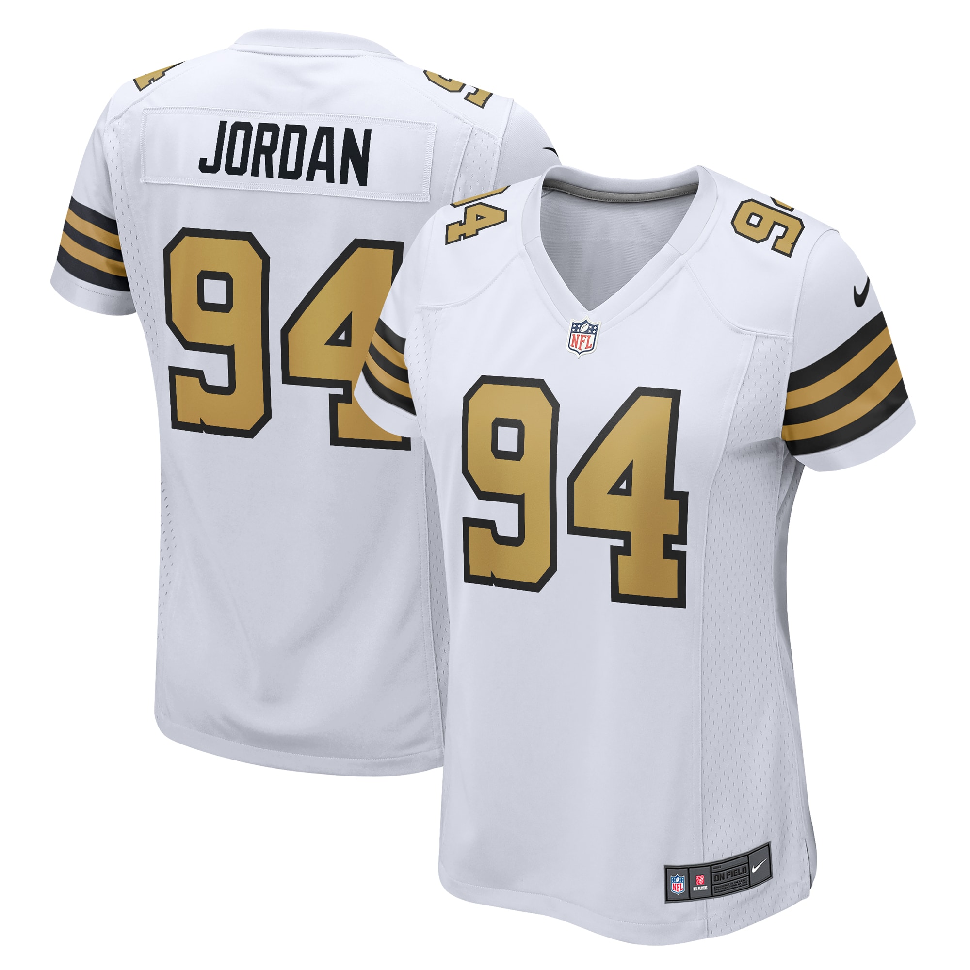 Cameron Jordan New Orleans Saints Women's Alternate Game Jersey - White - New Style Jerseys