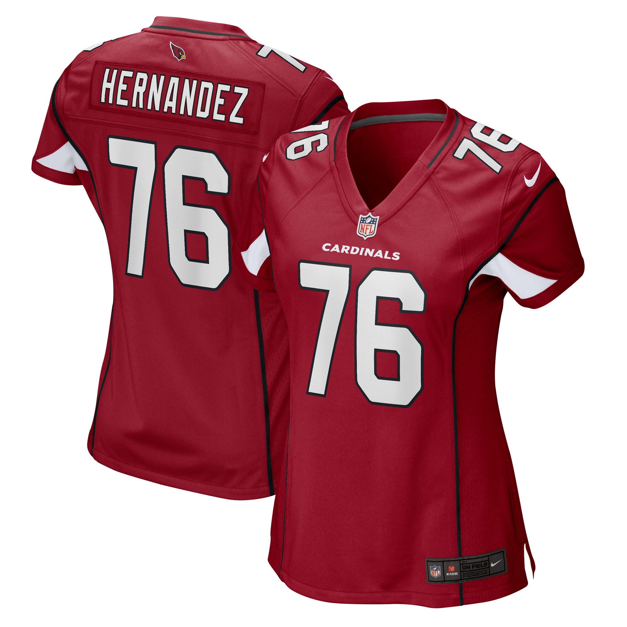 Will Hernandez Arizona Cardinals Women's Game Player Jersey - Cardinal - New Style Jerseys