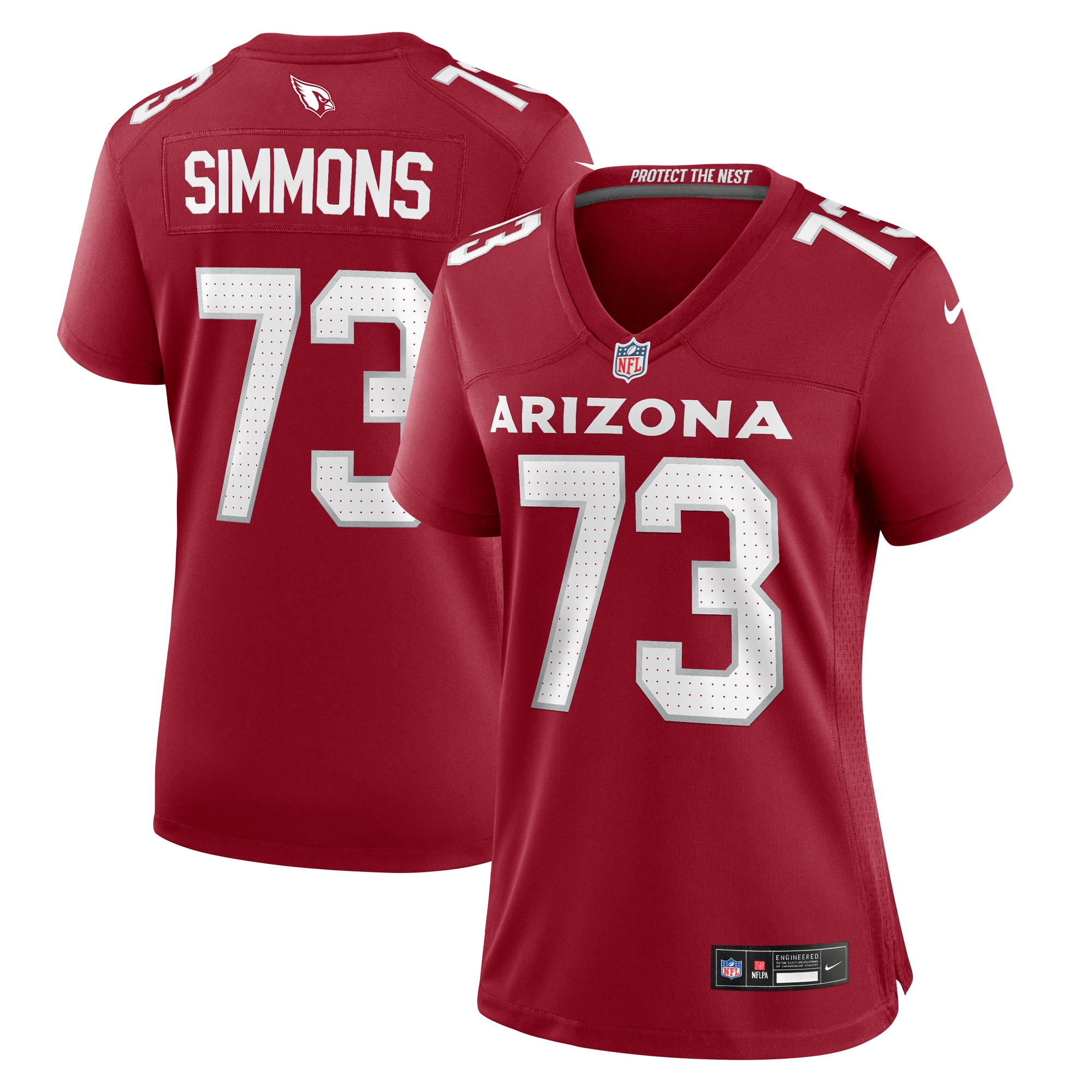 Lachavious Simmons Arizona Cardinals Women's Team Game Jersey - Cardinal - New Style Jerseys