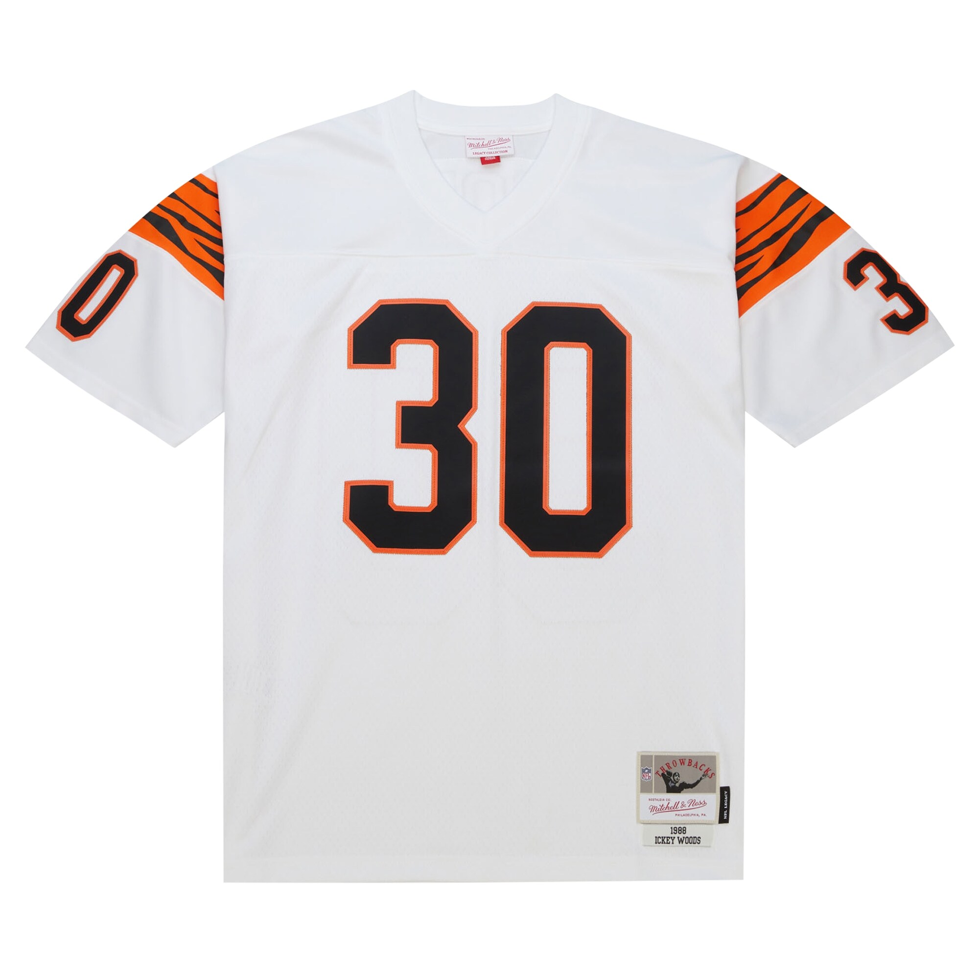 Ickey Woods Cincinnati Bengals Mitchell & Ness Legacy Replica Jersey - White - New Style Jerseys
