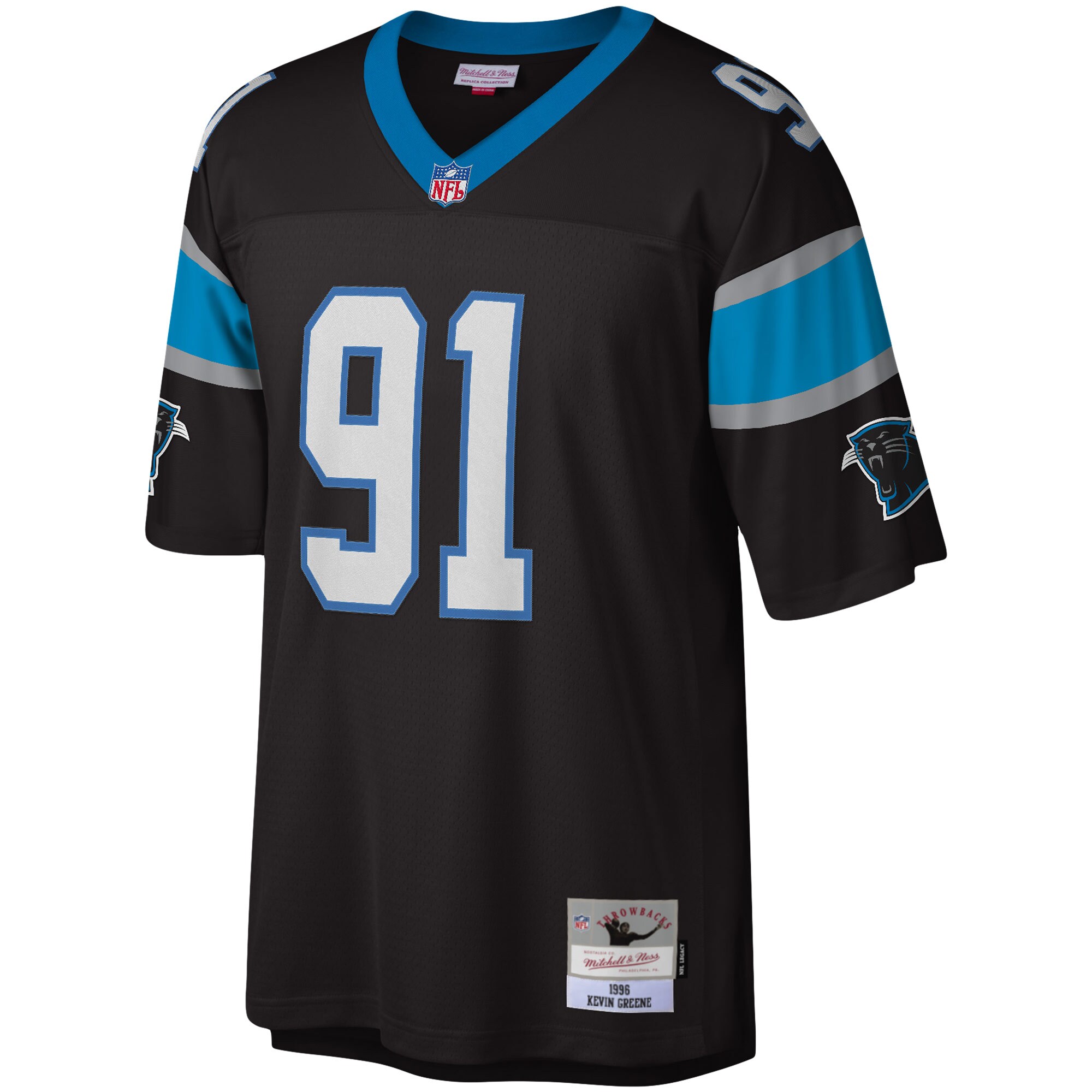 Kevin Greene Carolina Panthers Mitchell & Ness Legacy Replica Jersey - Black - New Style Jerseys