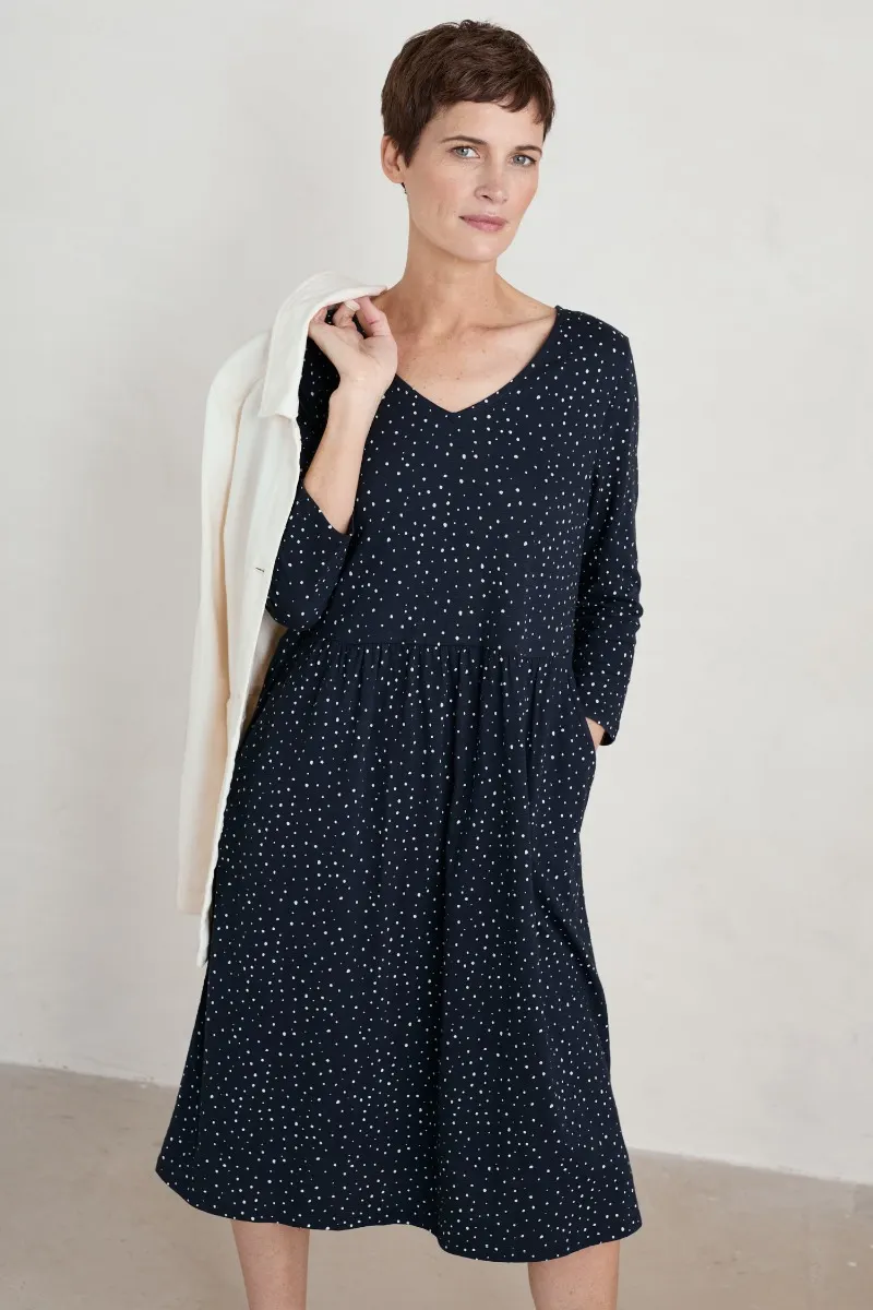 Brush Drawing 3/4 Sleeve Dress Seasalt Cornwall