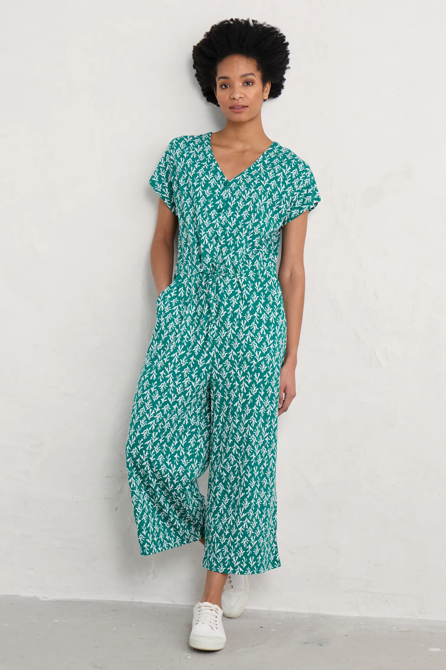 Fall 2014 Navy Rosie Assoulin Cut Out Wide Leg Jumpsuit