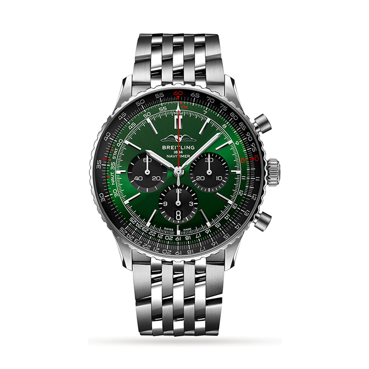 【$30offonorders】【Superoriginalfactorymanufacturing】【VIPFreeShipping】BreitlingAB0137241L1A1NavitimerB01GreenDial-Νew