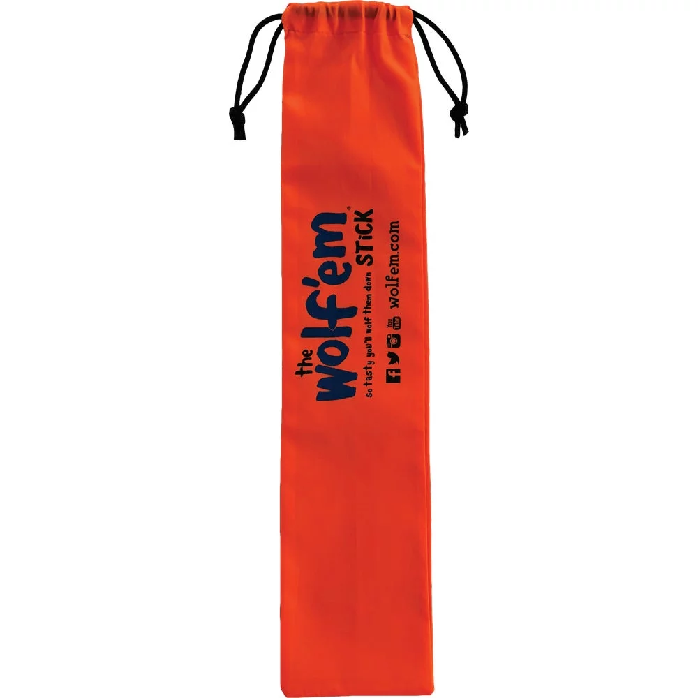 1 PK, Wolf'em 19 In. L. Nylon Drawstring Campfire Roasting Stick Carry Bag