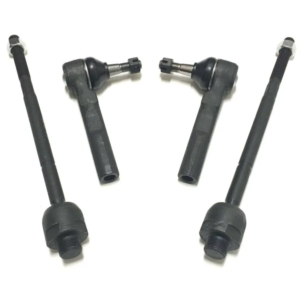 4-pc Front Steering Kit For Sierra Silverado Inner & Outer Tie Rod Ends