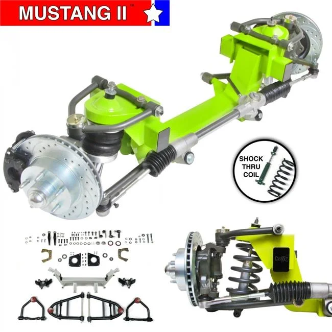 Helix Suspension Brakes & Steering II IFS Shock Thru Coil with Stock 5 x 5 Manual RHD Rack for Univer 605 Front Steer Track Mustang