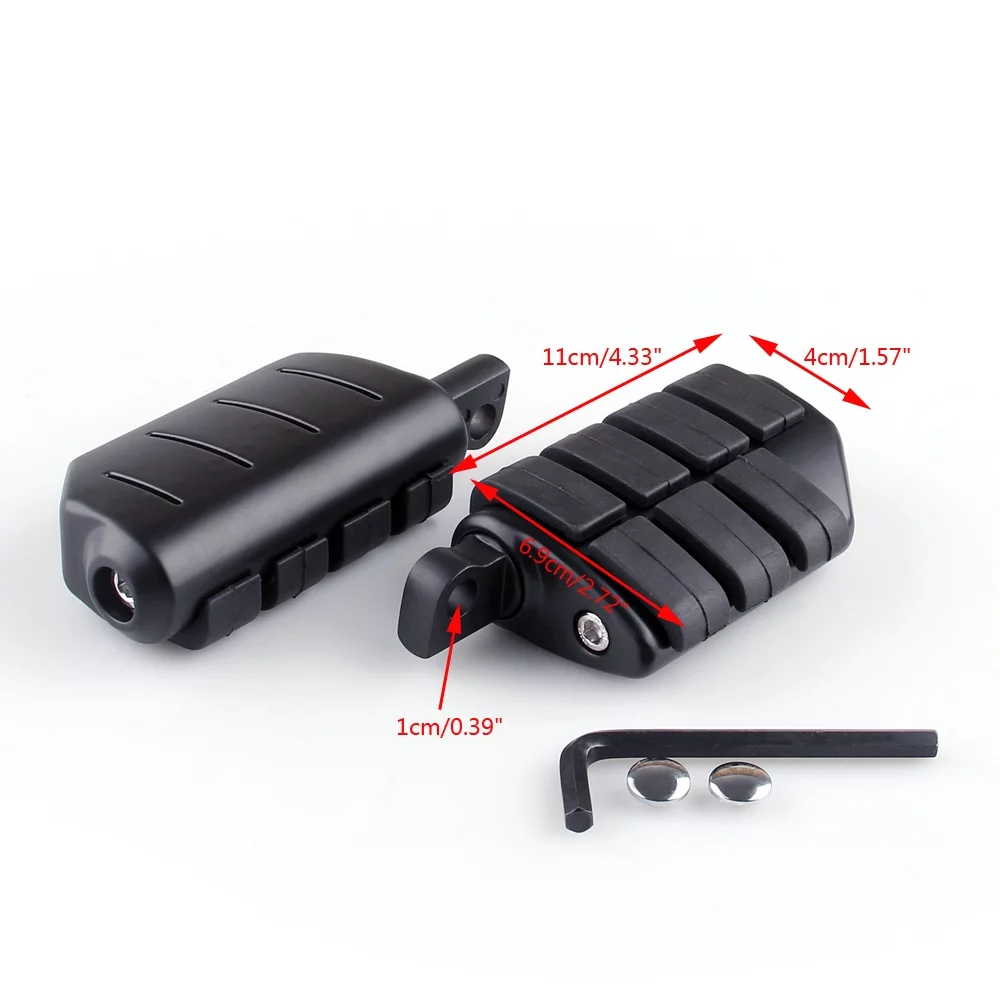 7963 Dually Footpegs For Harley Softail Sportster Dyna Glide Fat Boy Road King Black