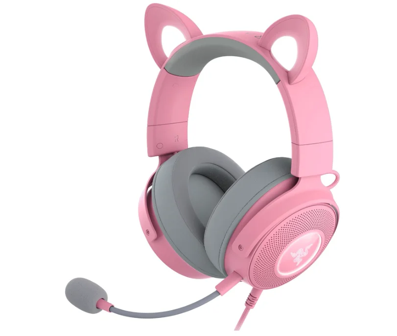 Restored Razer Kraken Kitty V2 Pro Wired RGB Headset (Quartz Pink)(Like New) (Refurbished)