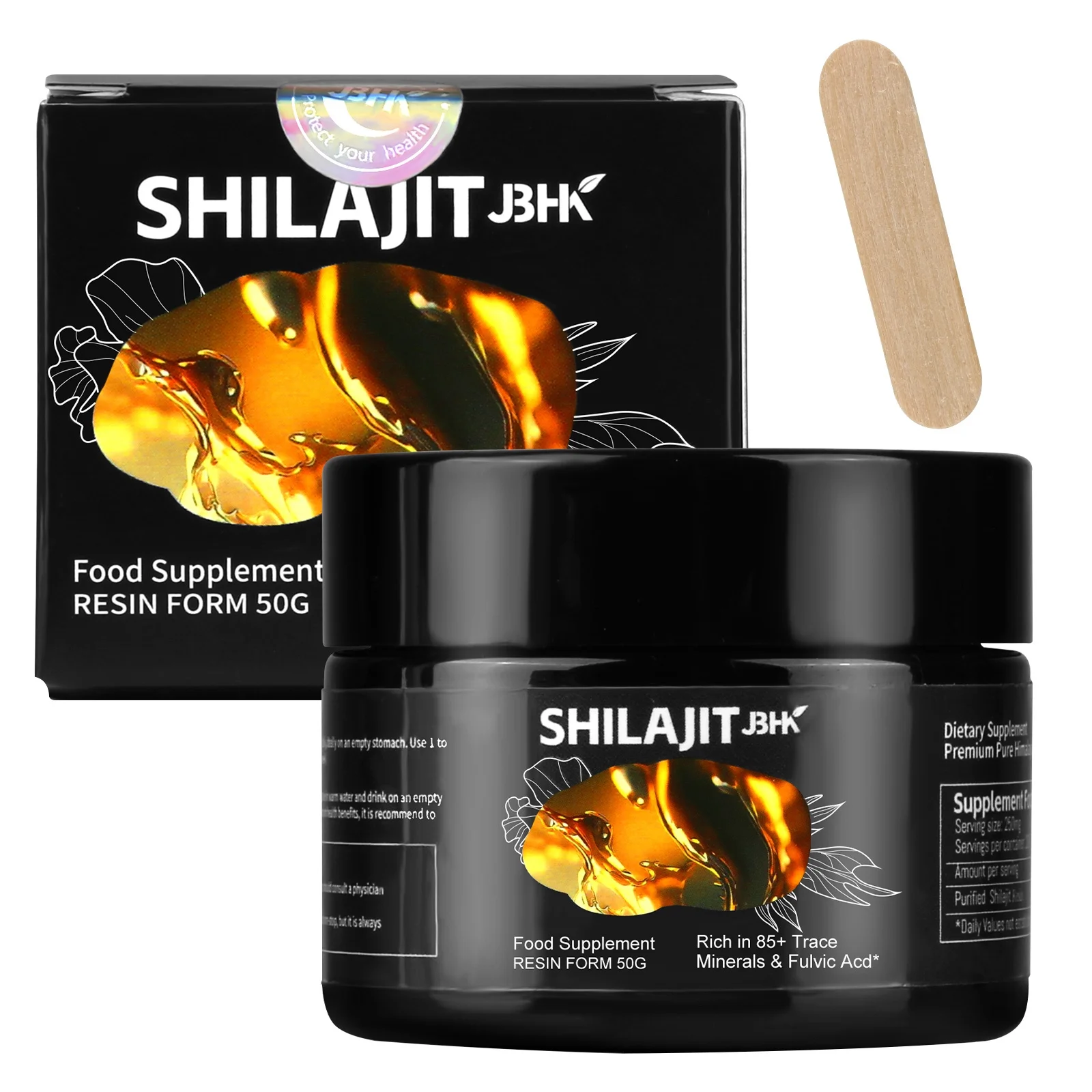 1-5x Pure 100% Himalayan Shilajit Soft Resin Organic Extremely Potent Fulvic Aci