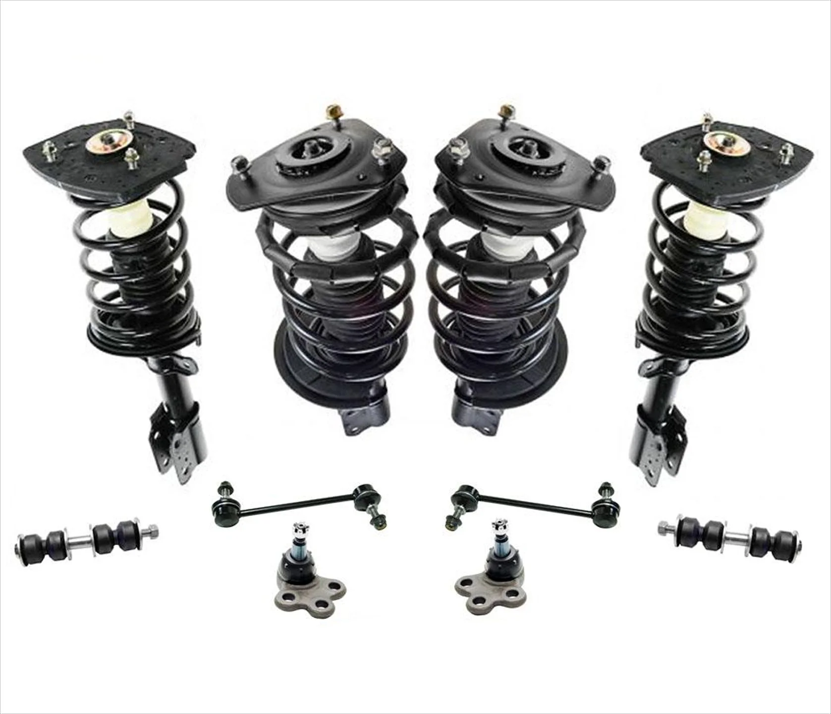10Pc Ft Rr Complete Coil Spring Struts Fits For 00-07 Chevy Monte Carlo